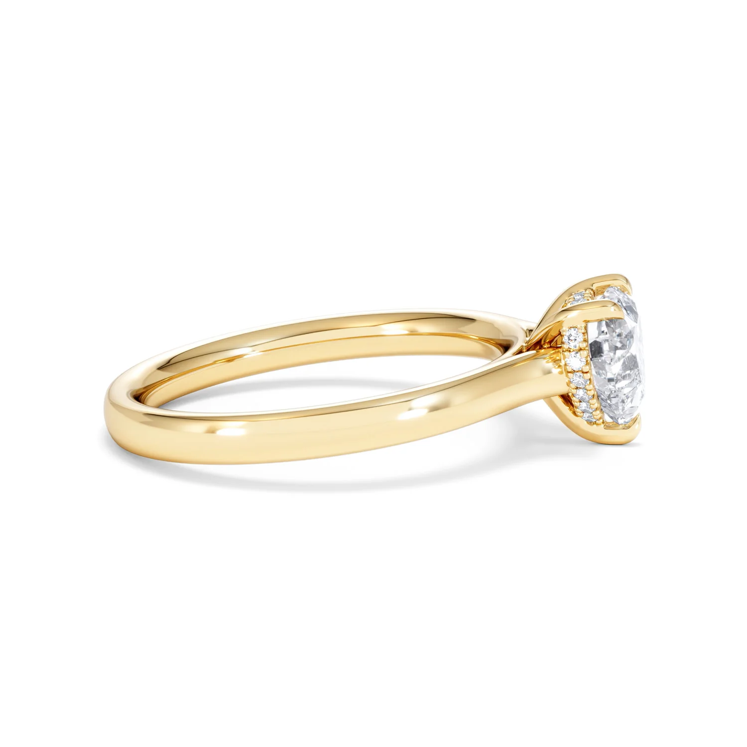 Amora Heart 1.07ct Hidden Halo Lab Diamond Engagement Ring F/VS Set in 18K Gold - Image 26