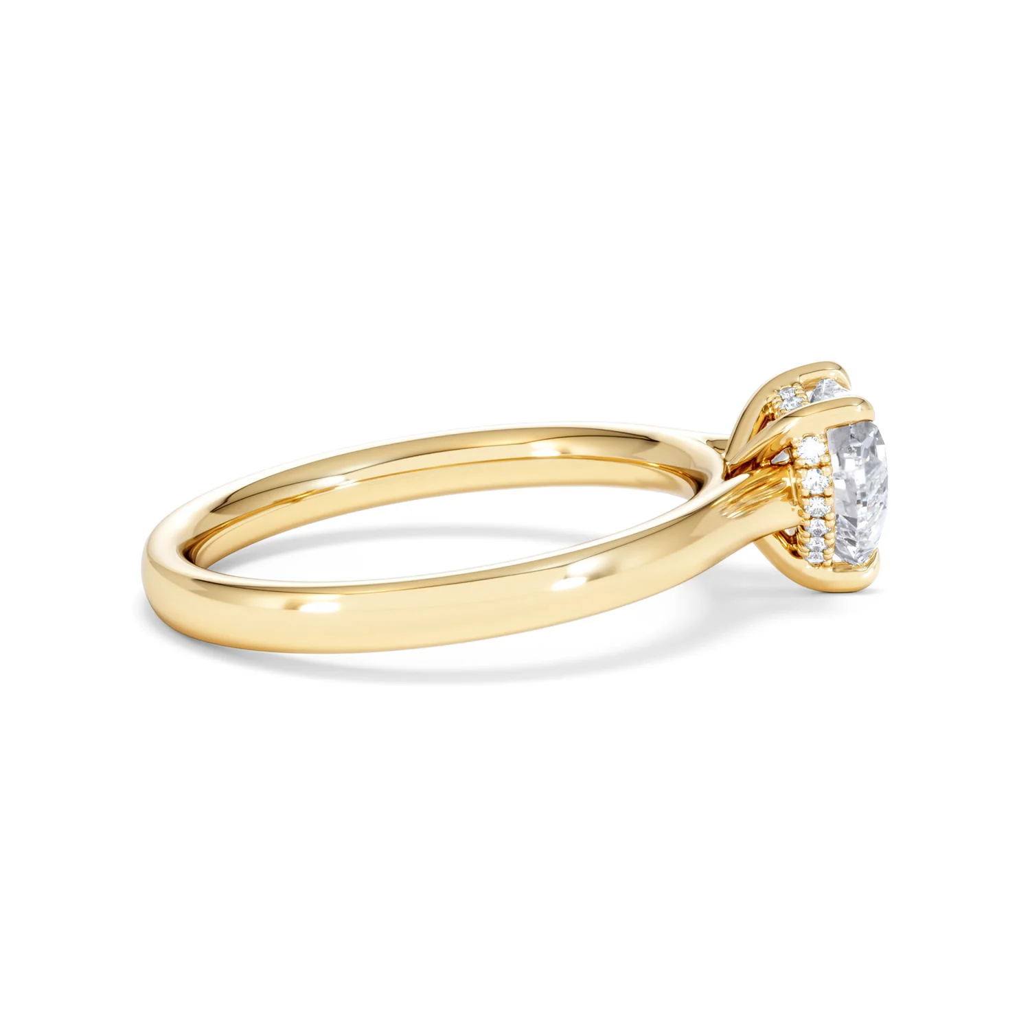 Amora Heart 1.07ct Hidden Halo Lab Diamond Engagement Ring F/VS Set in 18K Gold - Image 29