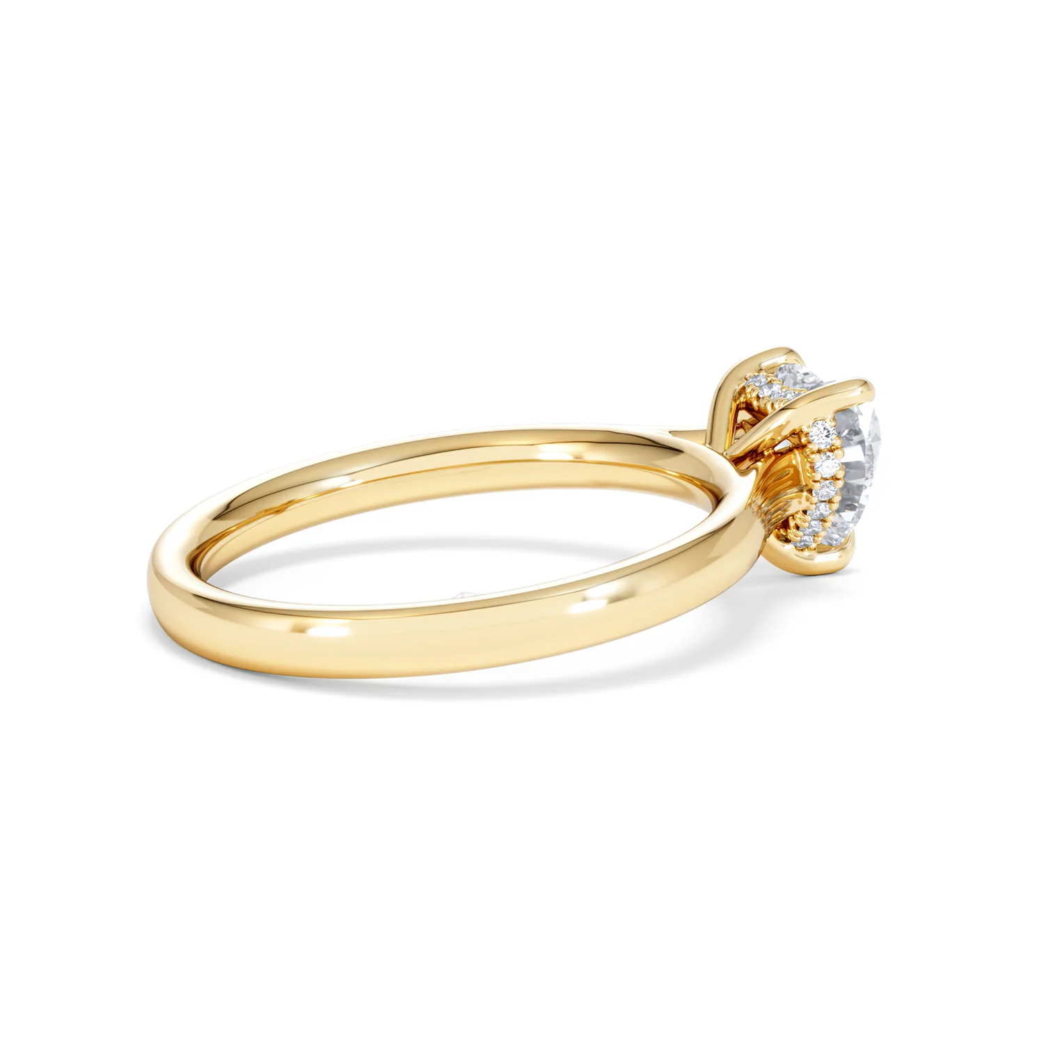 Amora Heart 1.07ct Hidden Halo Lab Diamond Engagement Ring F/VS Set in 18K Gold - Image 33