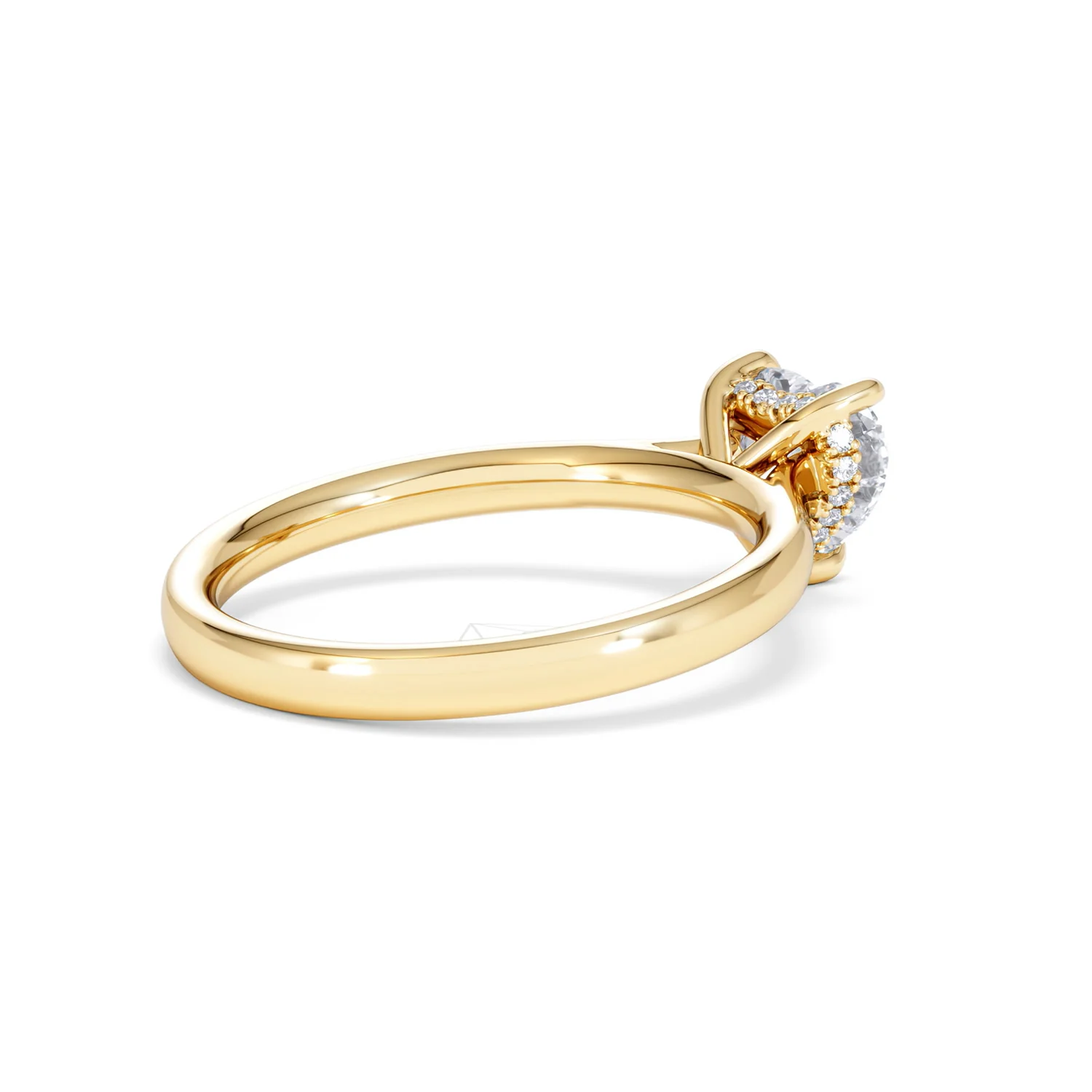 Amora Heart 1.07ct Hidden Halo Lab Diamond Engagement Ring F/VS Set in 18K Gold - Image 36
