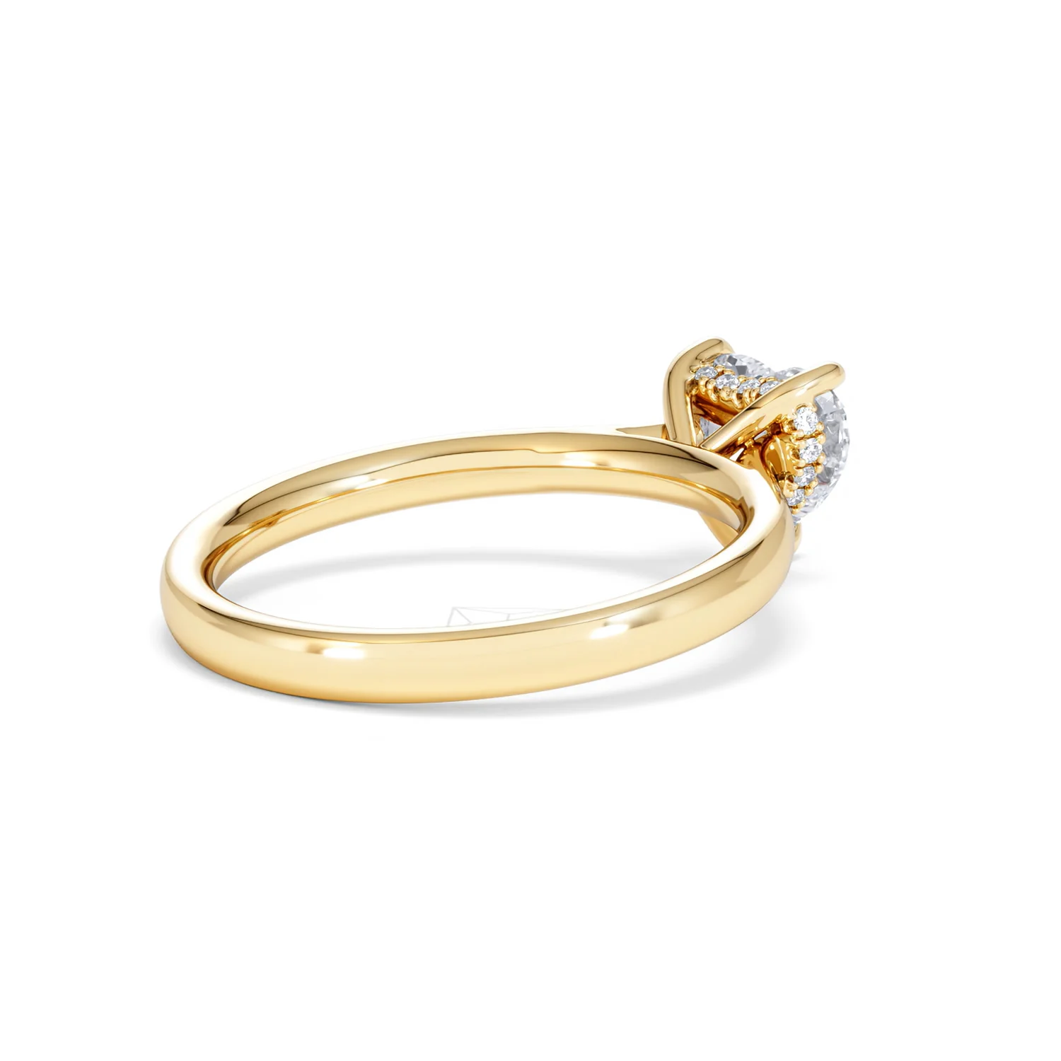 Amora Heart 1.07ct Hidden Halo Lab Diamond Engagement Ring F/VS Set in 18K Gold - Image 37