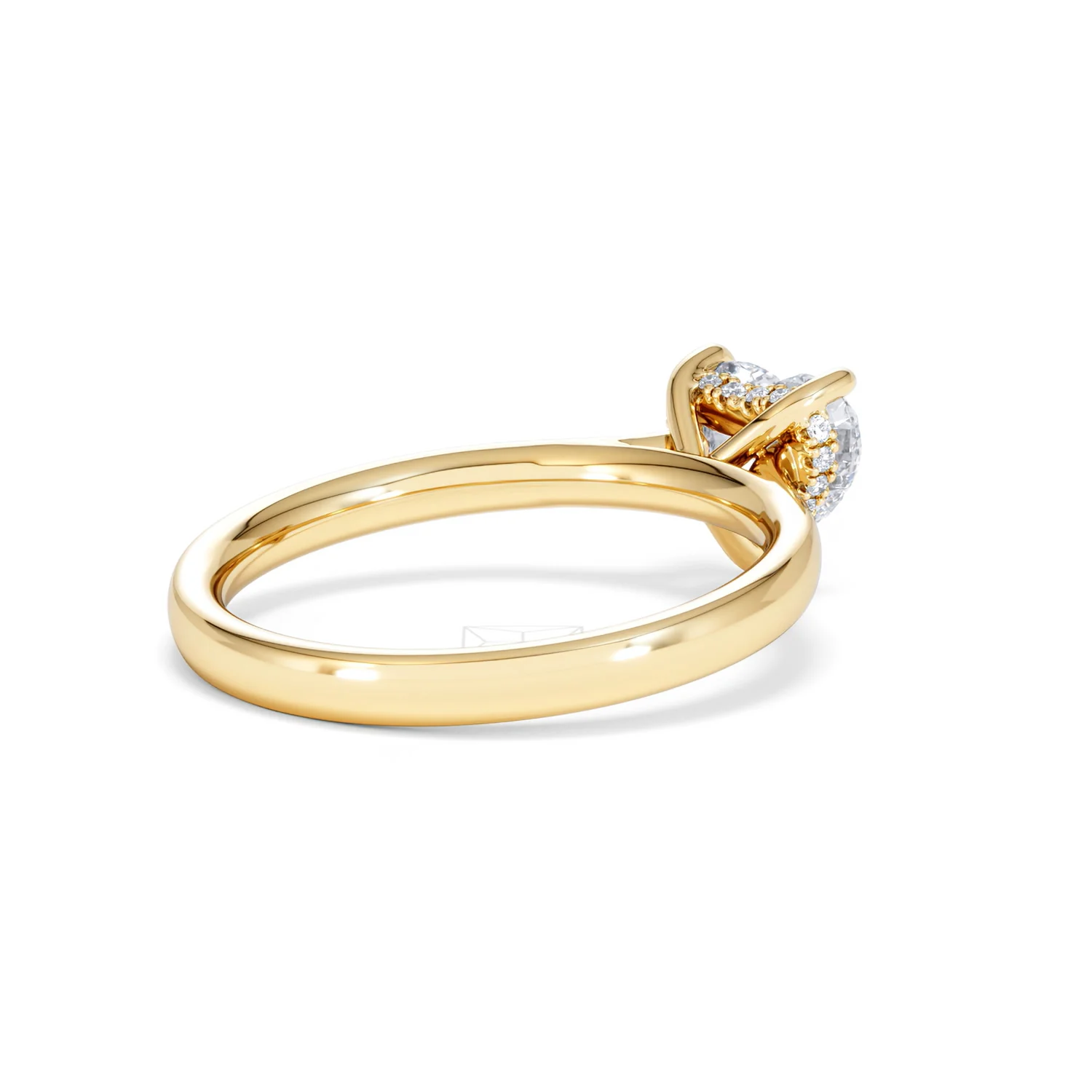 Amora Heart 1.07ct Hidden Halo Lab Diamond Engagement Ring F/VS Set in 18K Gold - Image 38