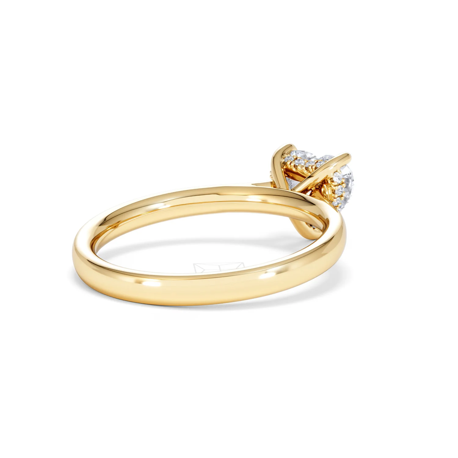 Amora Heart 1.07ct Hidden Halo Lab Diamond Engagement Ring F/VS Set in 18K Gold - Image 39