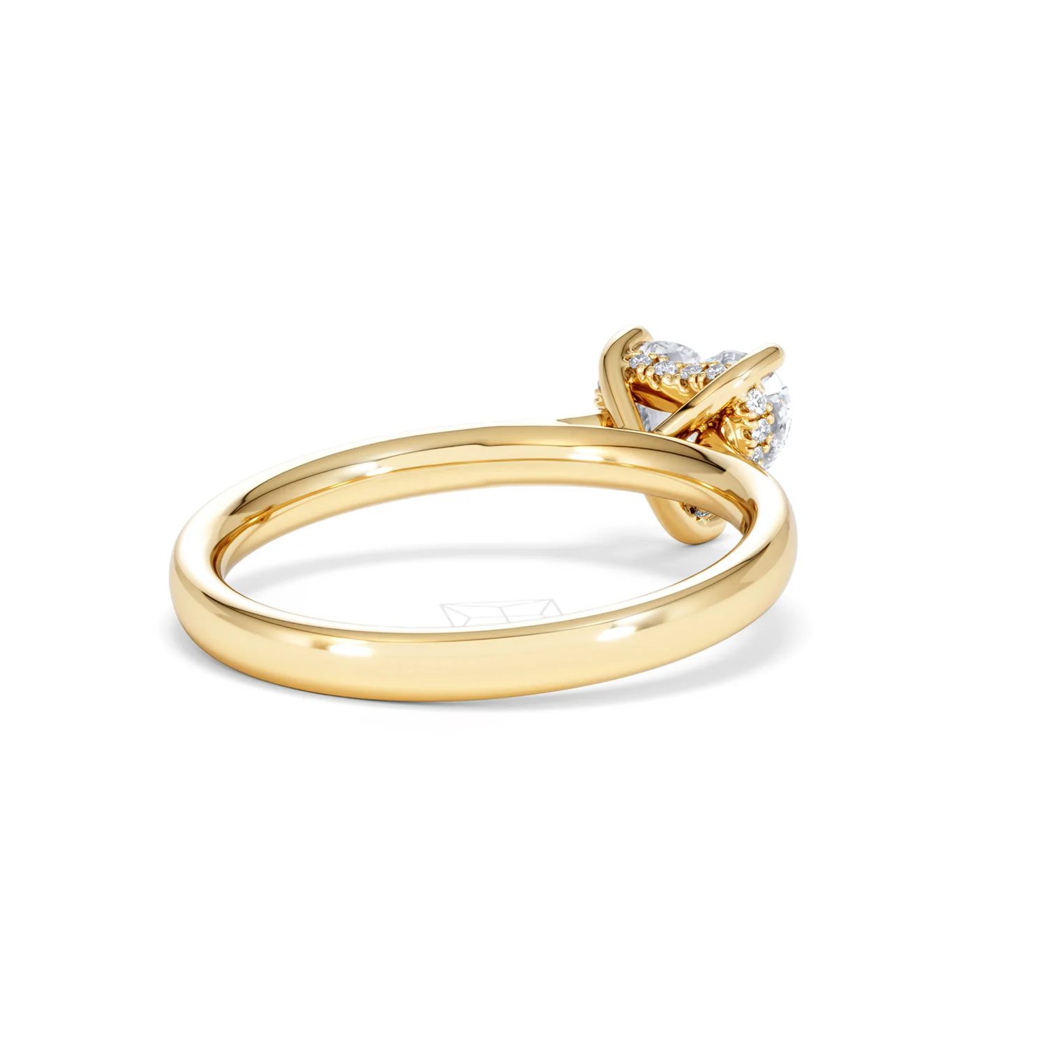 Amora Heart 1.07ct Hidden Halo Lab Diamond Engagement Ring F/VS Set in 18K Gold - Image 40