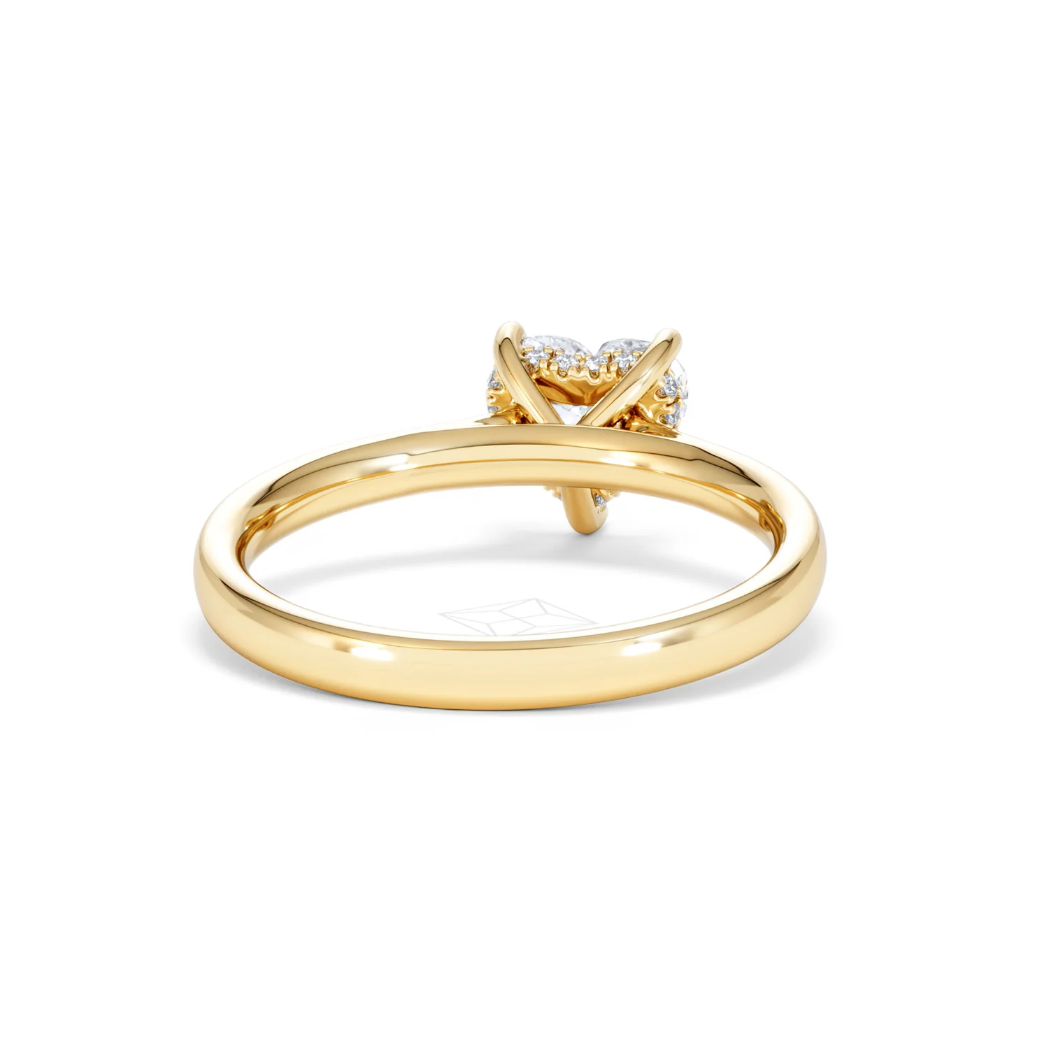 Amora Heart 1.07ct Hidden Halo Lab Diamond Engagement Ring F/VS Set in 18K Gold - Image 45