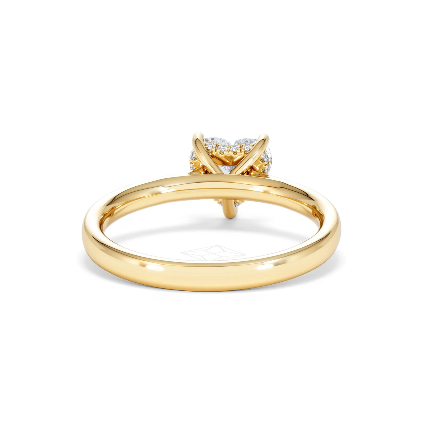 Amora Heart 1.07ct Hidden Halo Lab Diamond Engagement Ring F/VS Set in 18K Gold - Image 46