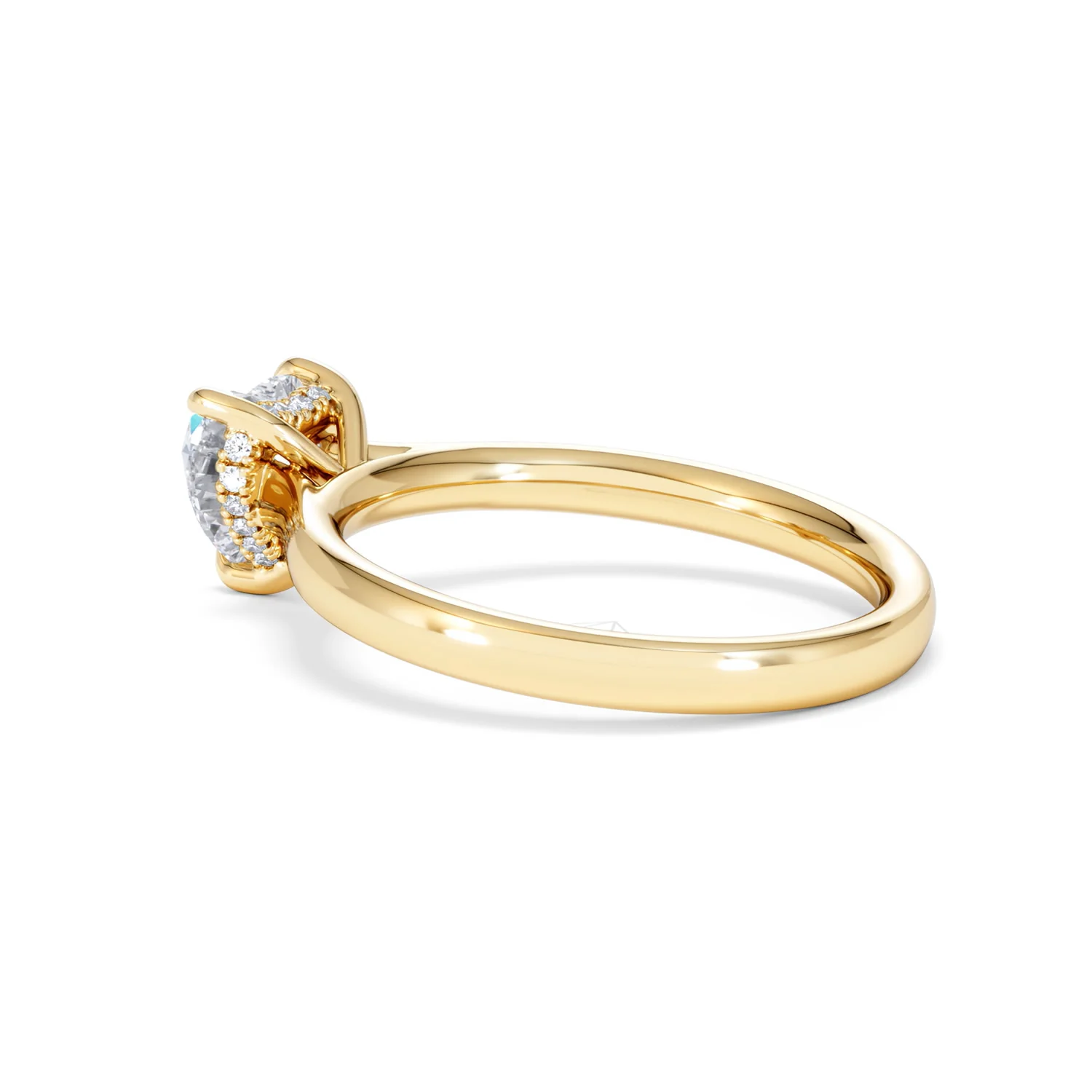 Amora Heart 1.07ct Hidden Halo Lab Diamond Engagement Ring F/VS Set in 18K Gold - Image 61
