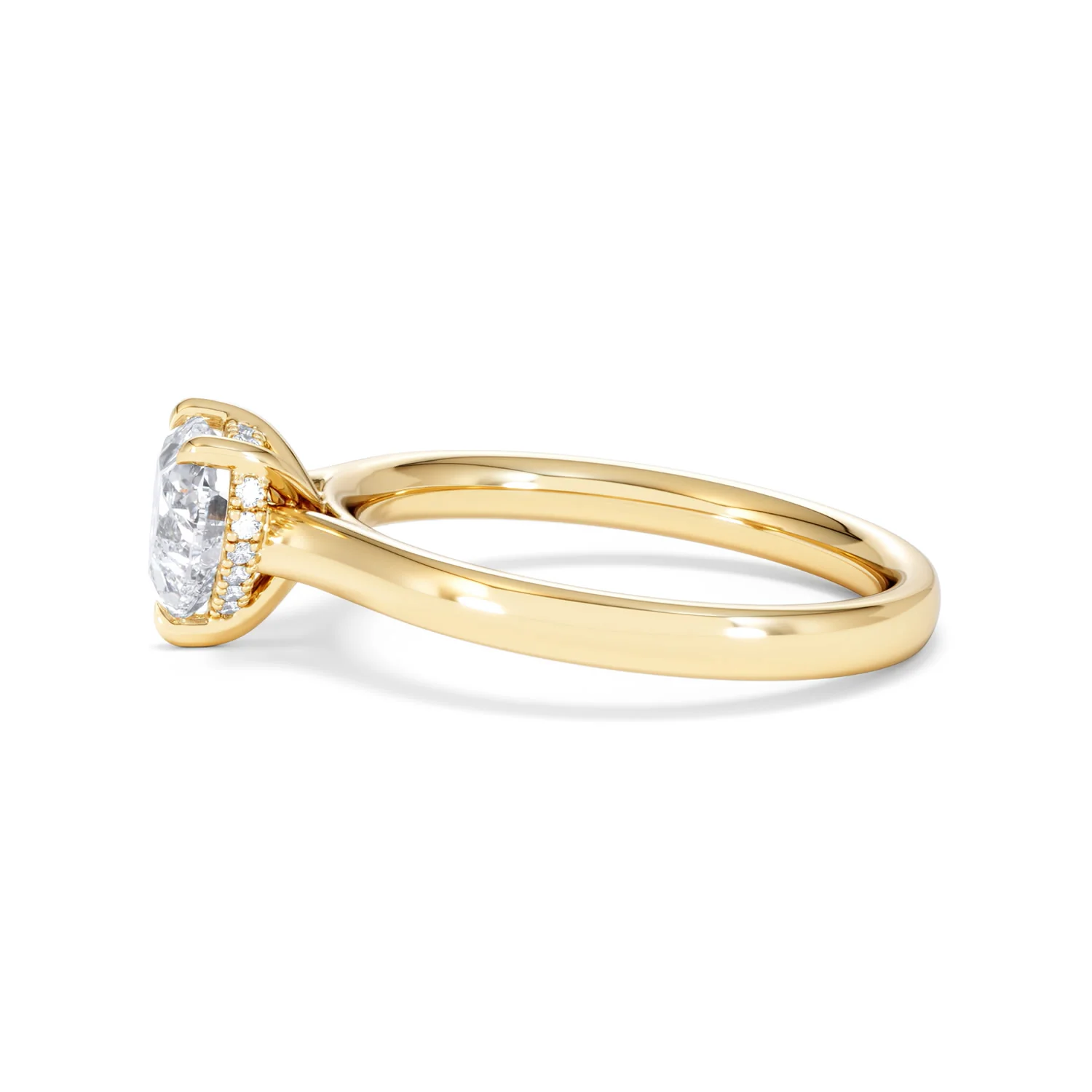 Amora Heart 1.07ct Hidden Halo Lab Diamond Engagement Ring F/VS Set in 18K Gold - Image 69