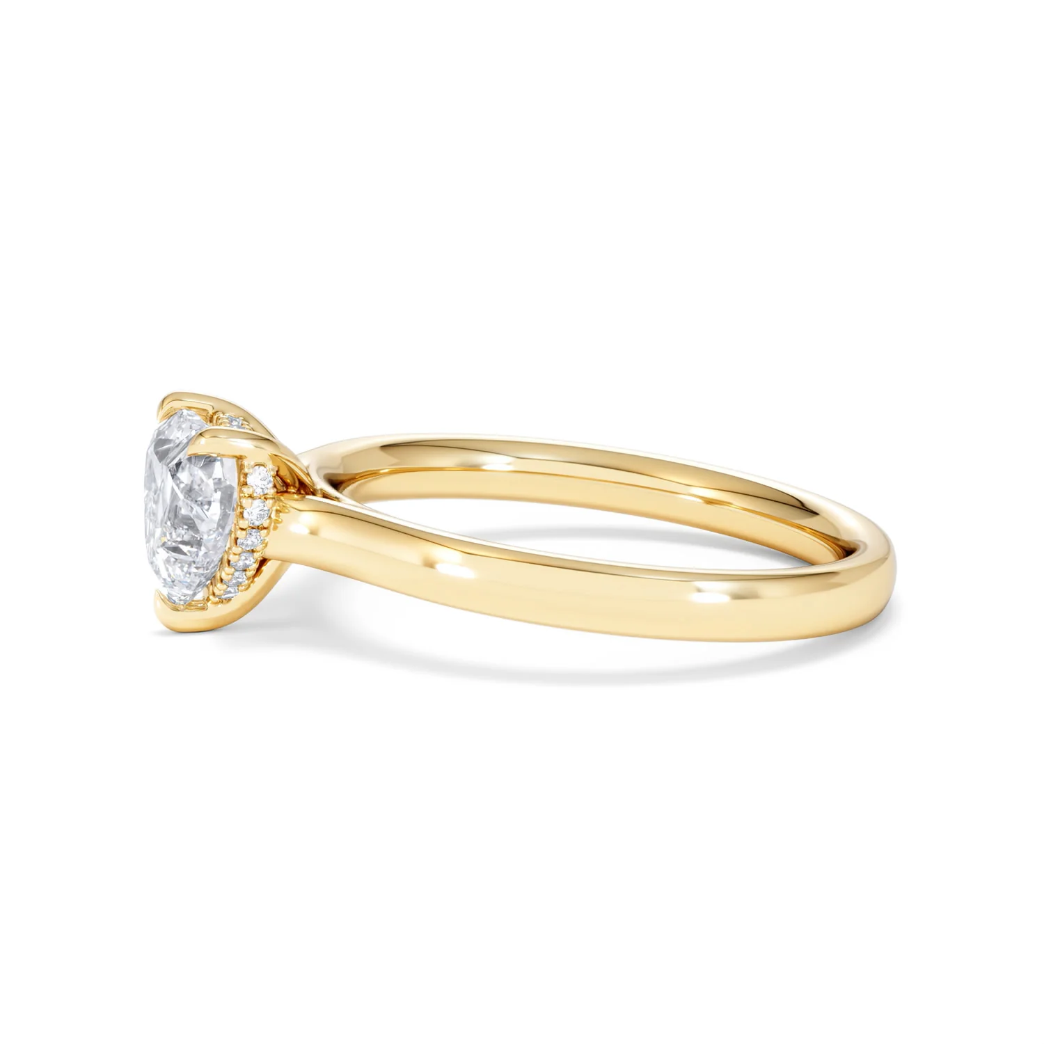 Amora Heart 1.07ct Hidden Halo Lab Diamond Engagement Ring F/VS Set in 18K Gold - Image 71