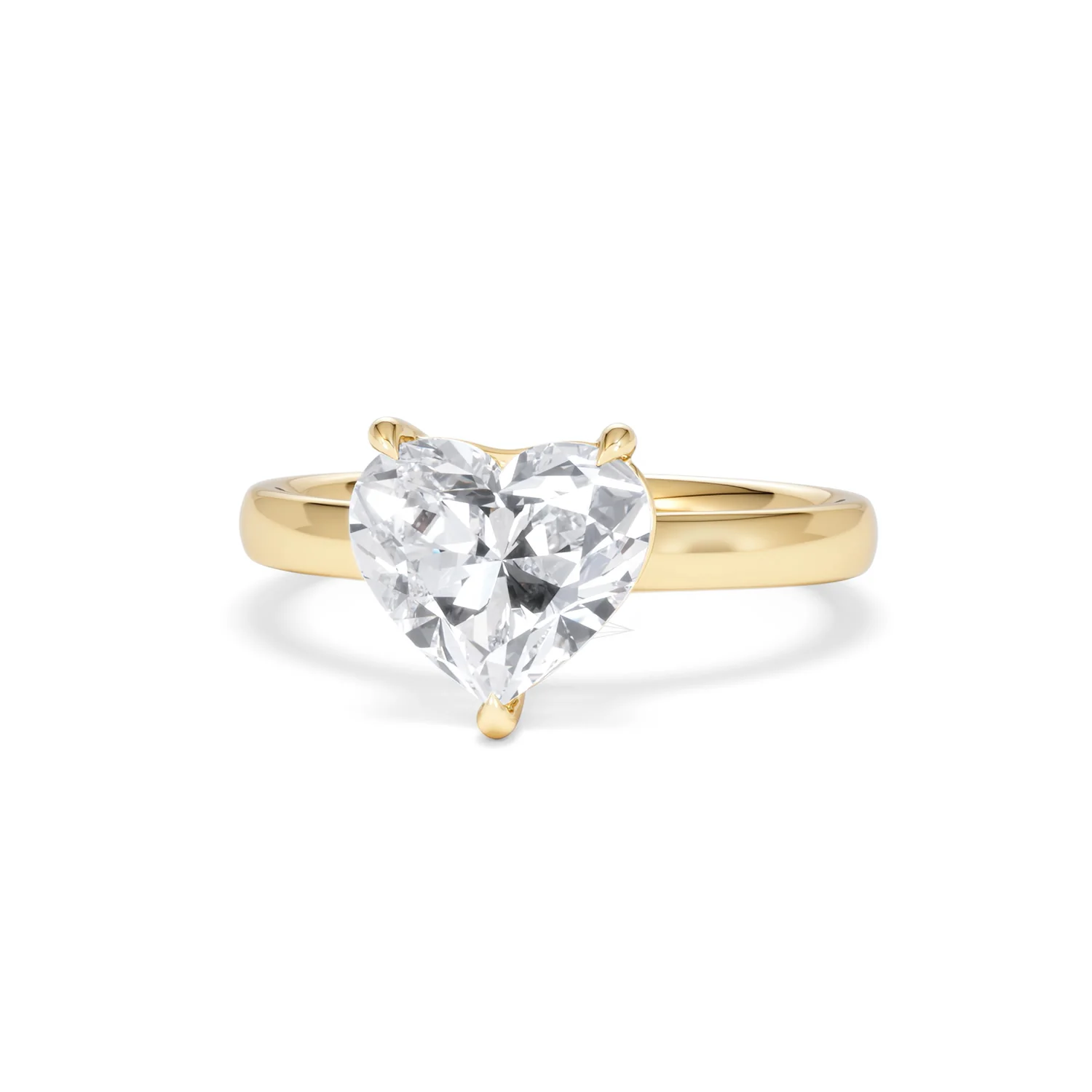 Amora Heart 2.00ct Lab Diamond Engagement Ring F/VS Set in 18K Gold - Image 86