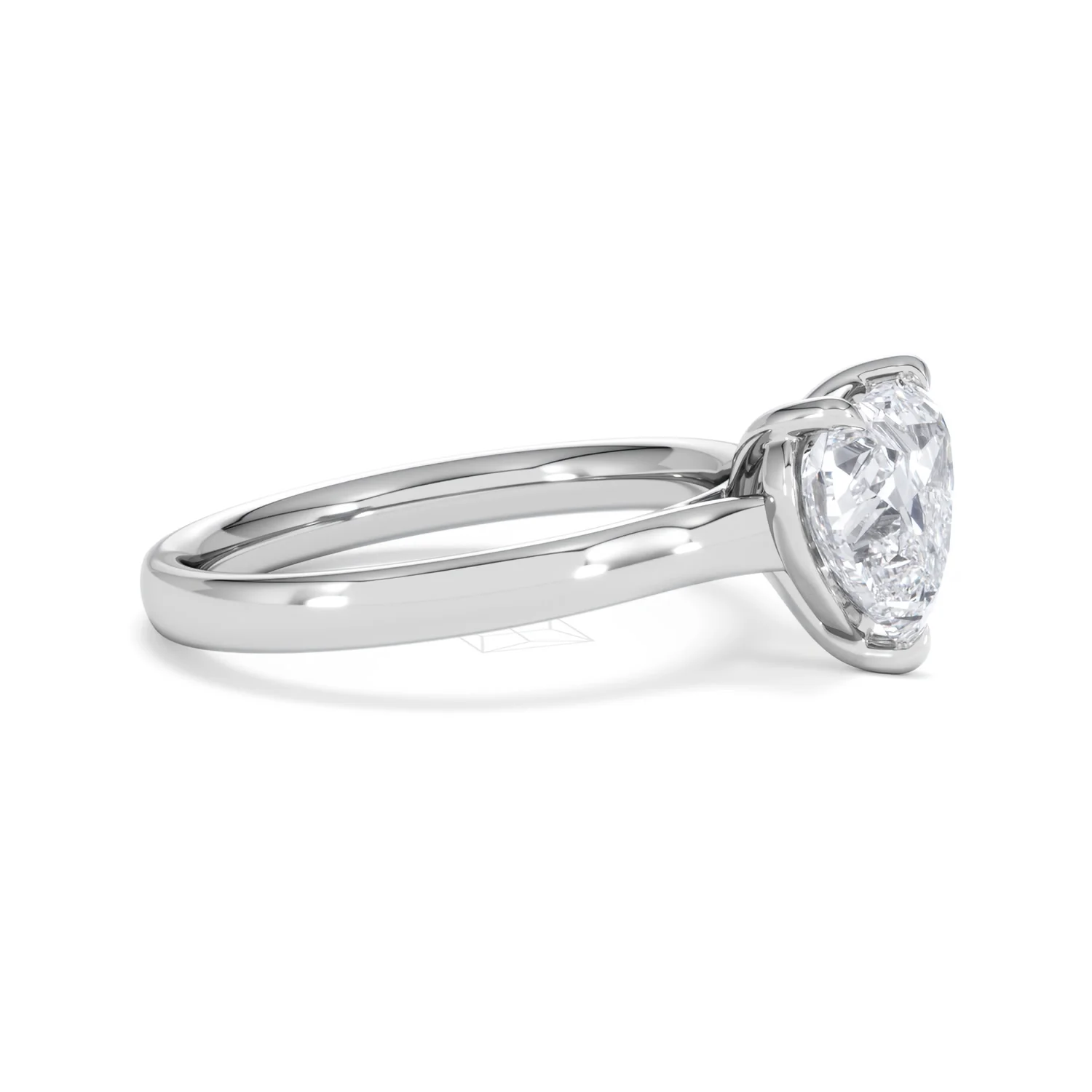 Amora Heart 2.00ct Lab Diamond Engagement Ring F/VS Set in 18K White Gold - Image 23