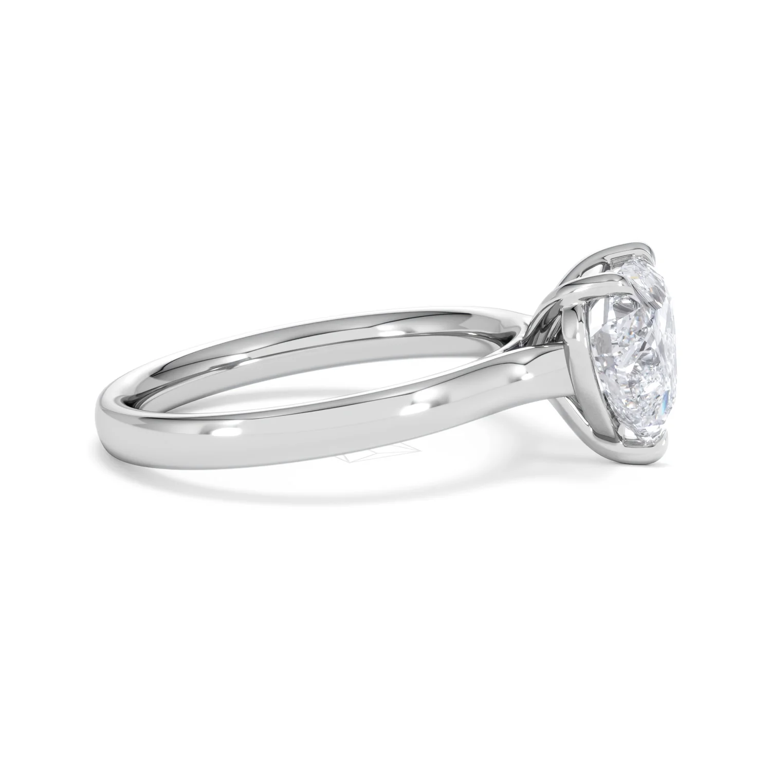 Amora Heart 2.00ct Lab Diamond Engagement Ring F/VS Set in 18K White Gold - Image 25