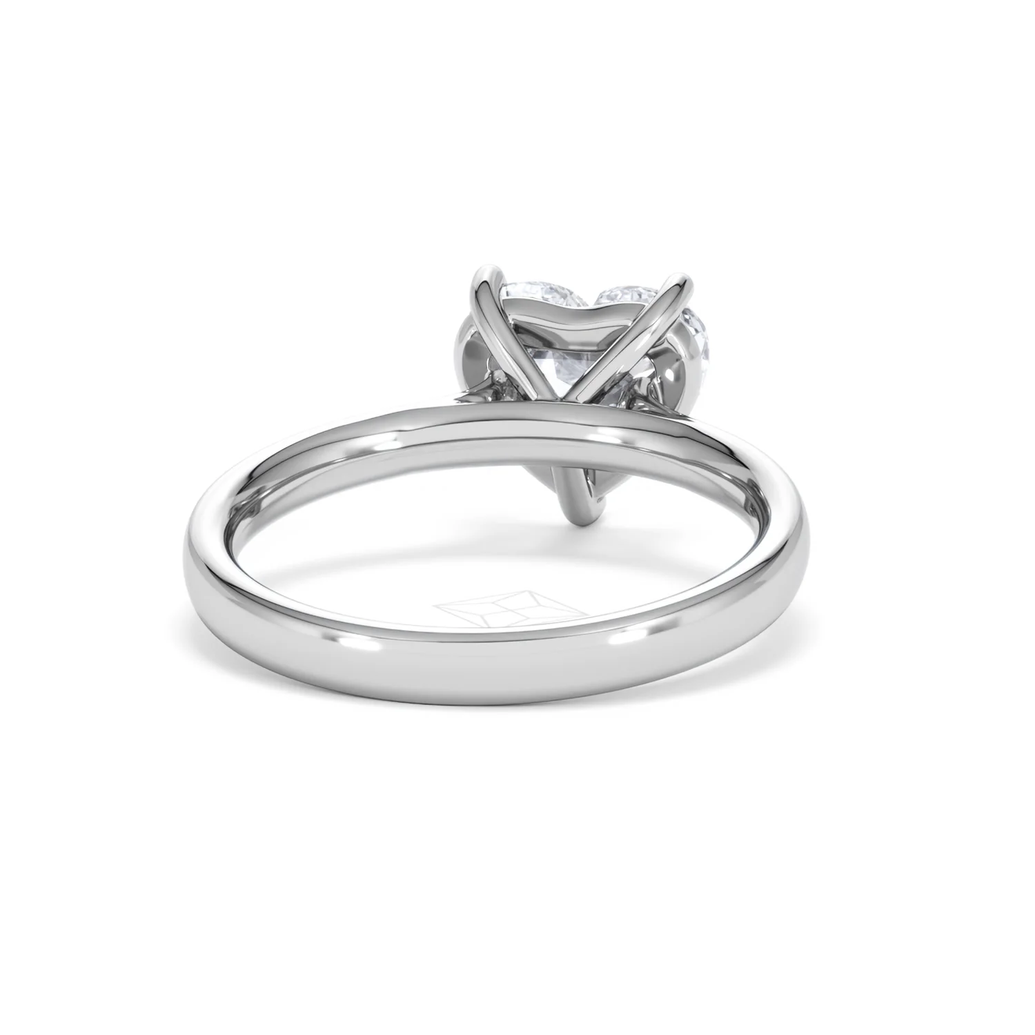 Amora Heart 2.00ct Lab Diamond Engagement Ring F/VS Set in 18K White Gold - Image 45