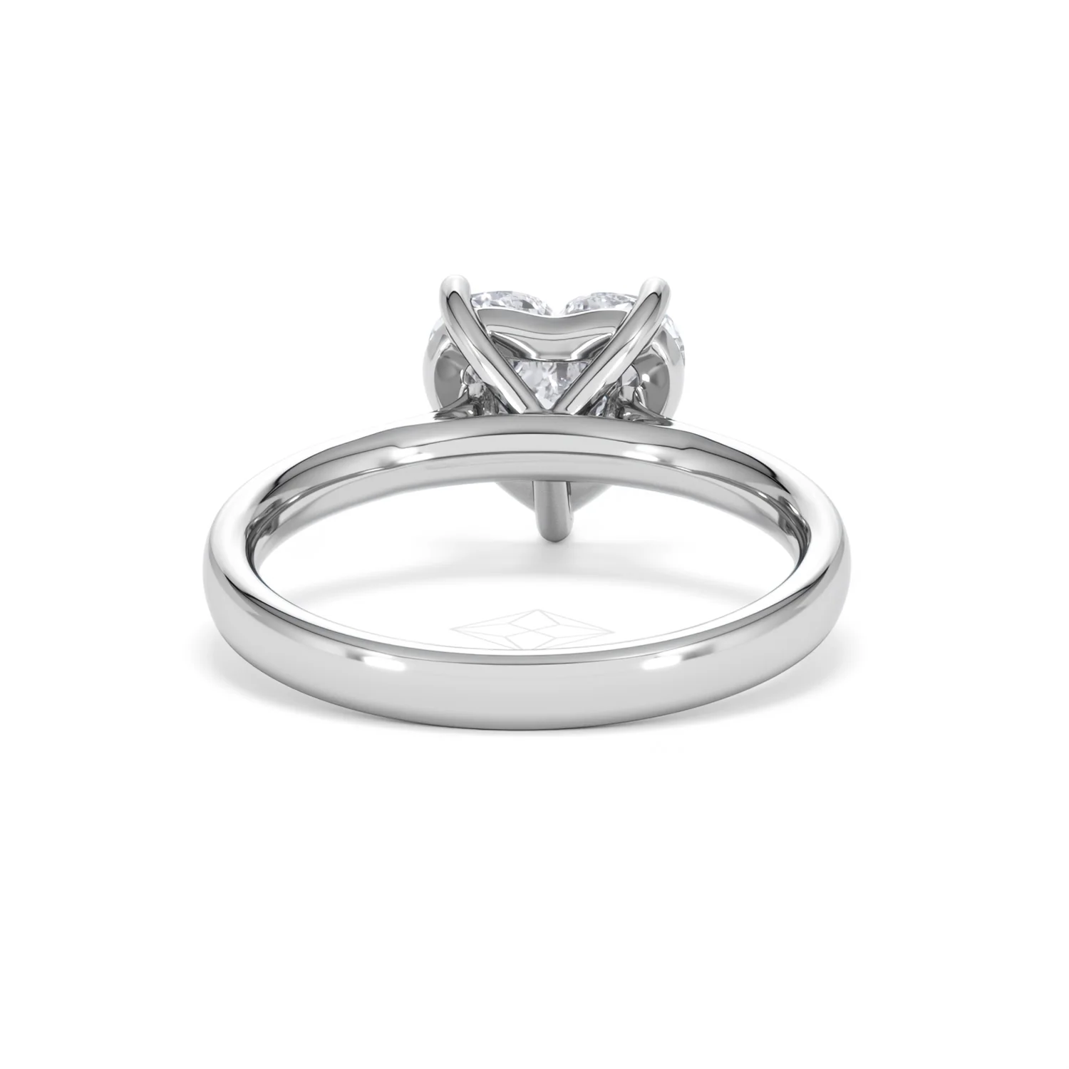 Amora Heart 2.00ct Lab Diamond Engagement Ring F/VS Set in 18K White Gold - Image 47