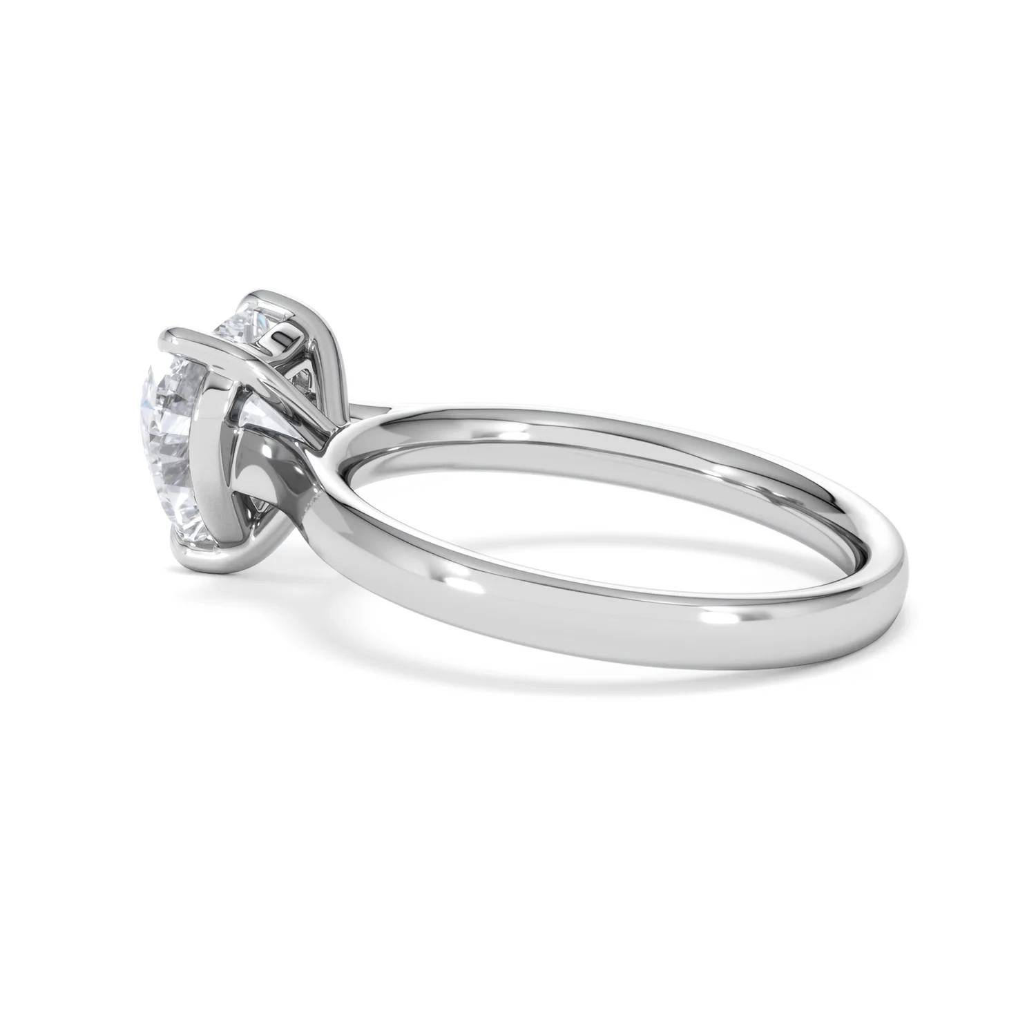 Amora Heart 2.00ct Lab Diamond Engagement Ring F/VS Set in 18K White Gold - Image 63
