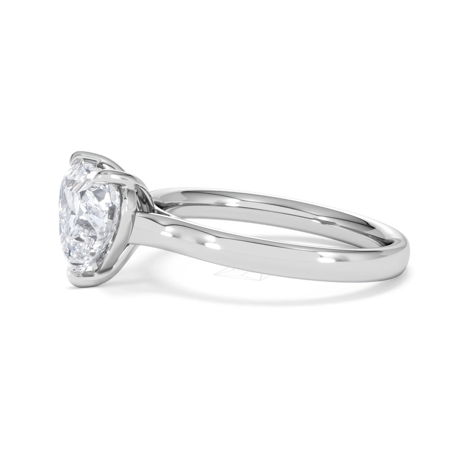 Amora Heart 2.00ct Lab Diamond Engagement Ring F/VS Set in 18K White Gold - Image 72