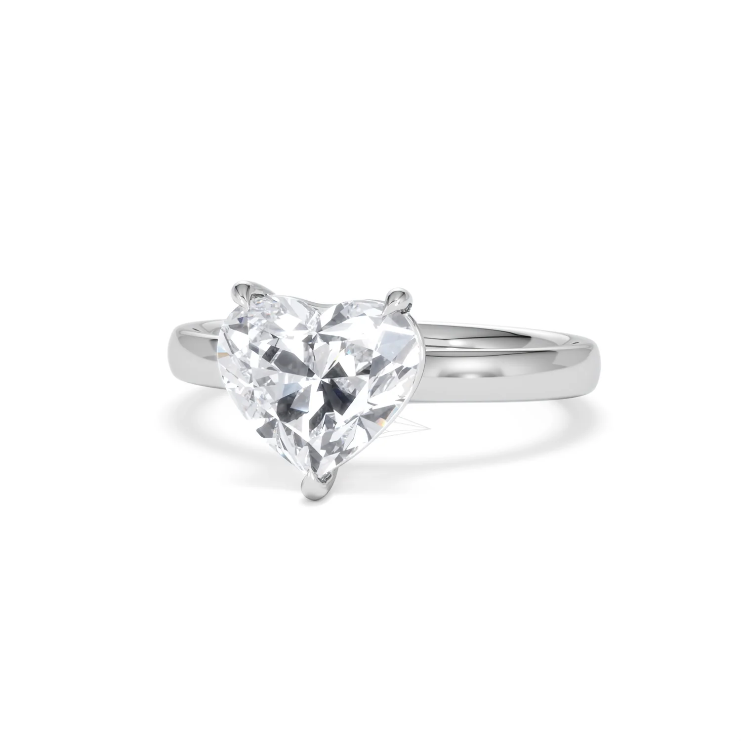 Amora Heart 2.00ct Lab Diamond Engagement Ring F/VS Set in 18K White Gold - Image 85