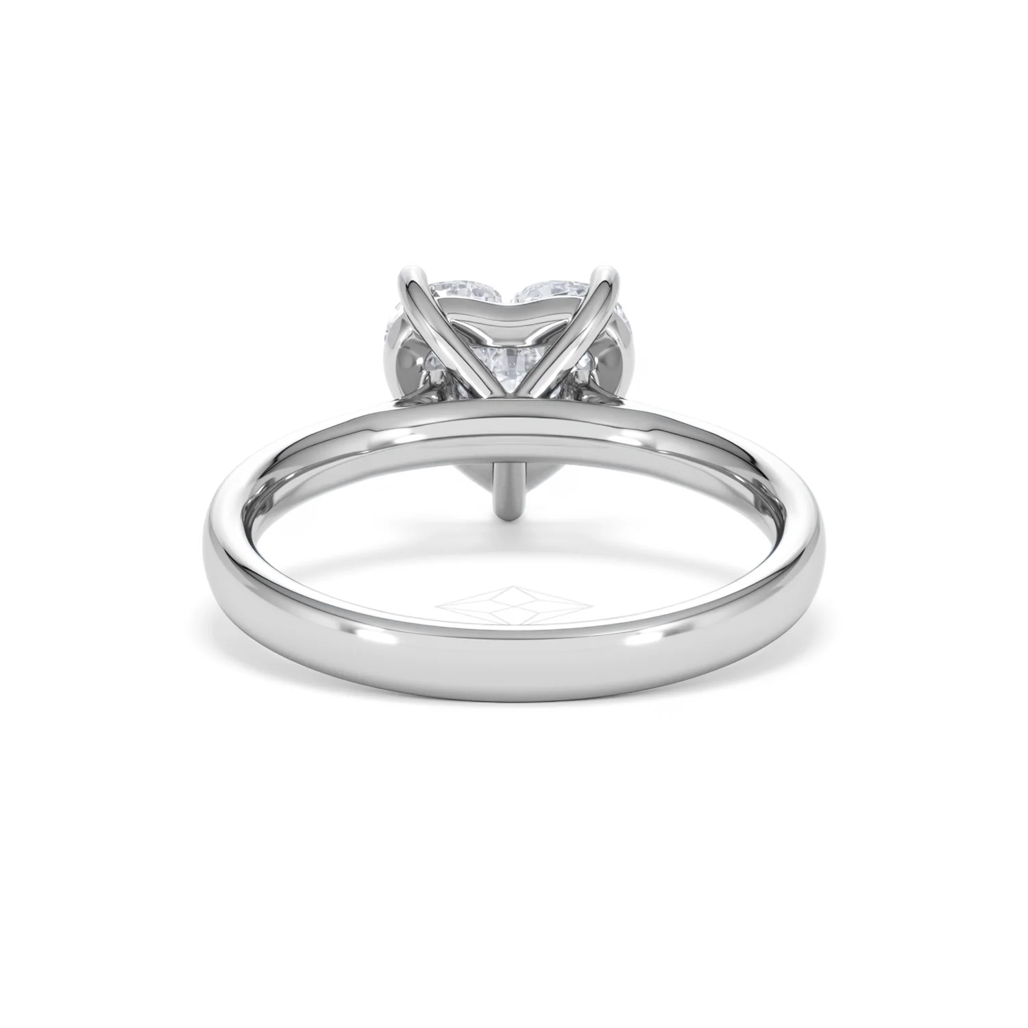 Amora Heart 2.00ct Lab Diamond Engagement Ring F/VS Set in Platinum - Image 48