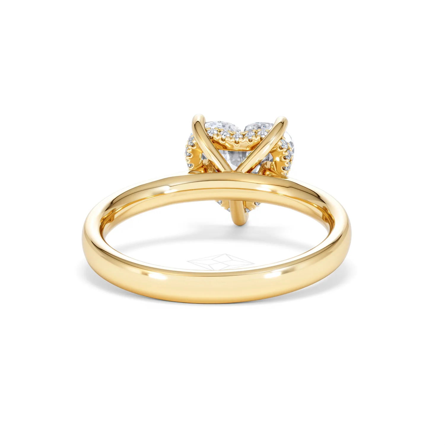 Amora Heart 2.09ct Hidden Halo Lab Diamond Engagement Ring F/VS Set in 18K Gold - Image 46