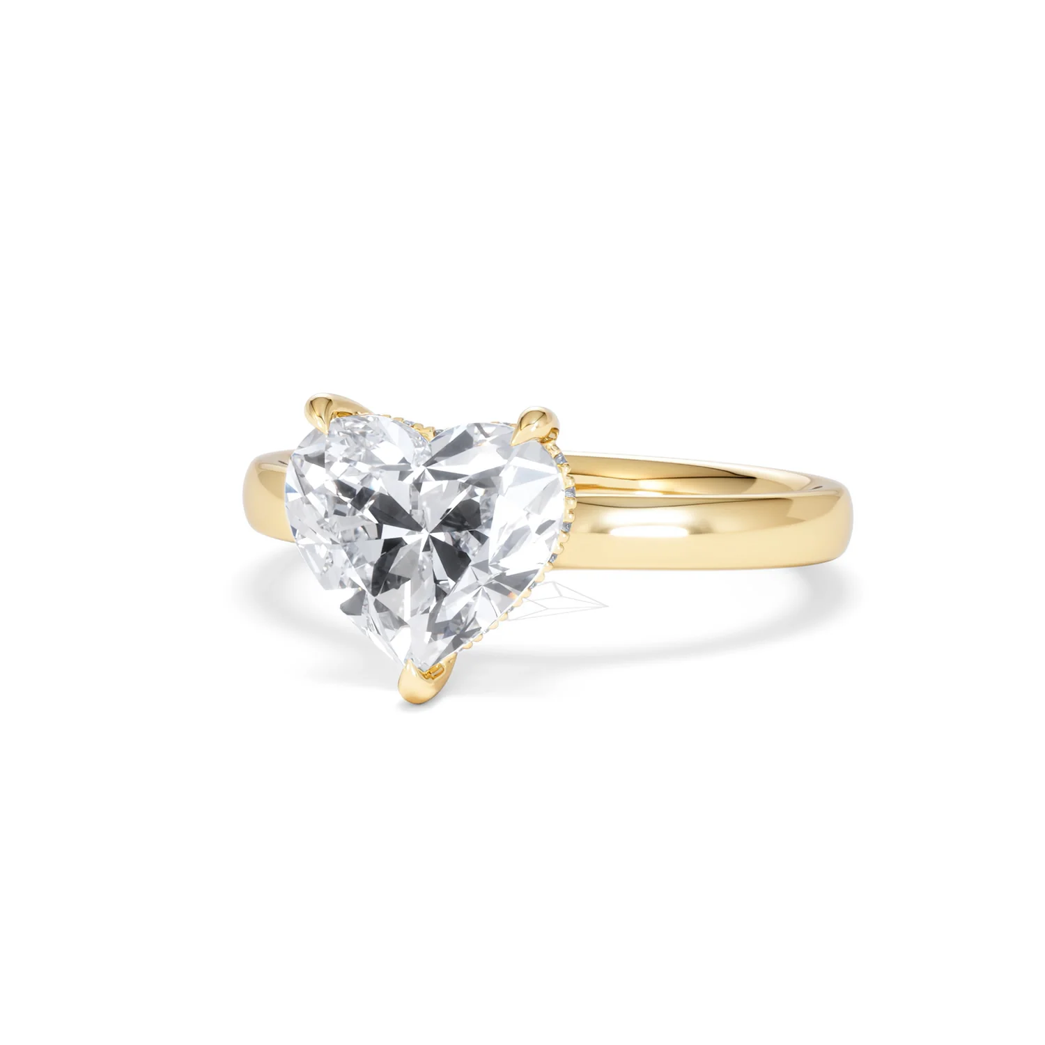 Amora Heart 2.09ct Hidden Halo Lab Diamond Engagement Ring F/VS Set in 18K Gold - Image 84