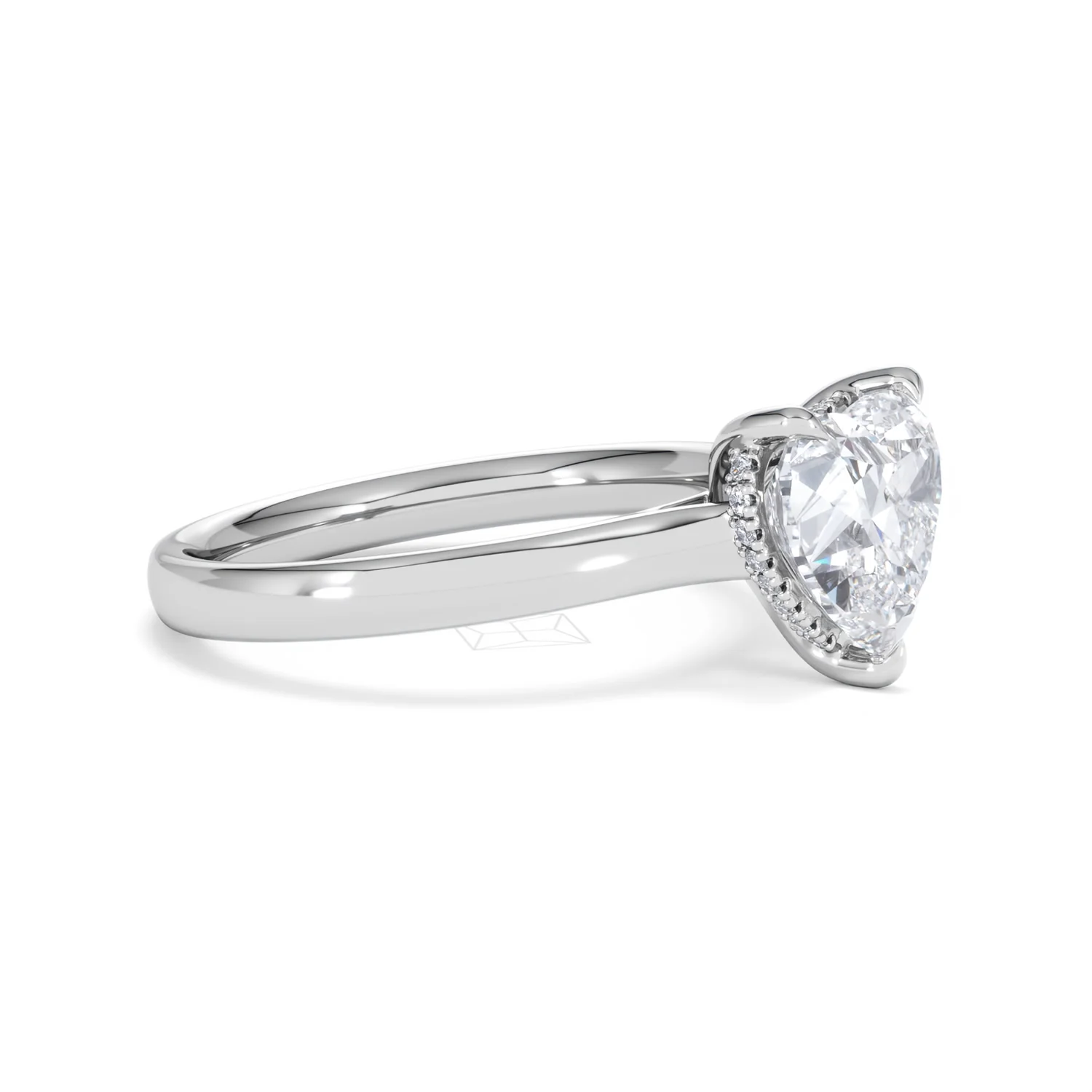 Amora Heart 2.09ct Hidden Halo Lab Diamond Engagement Ring F/VS Set in 18K White Gold - Image 21