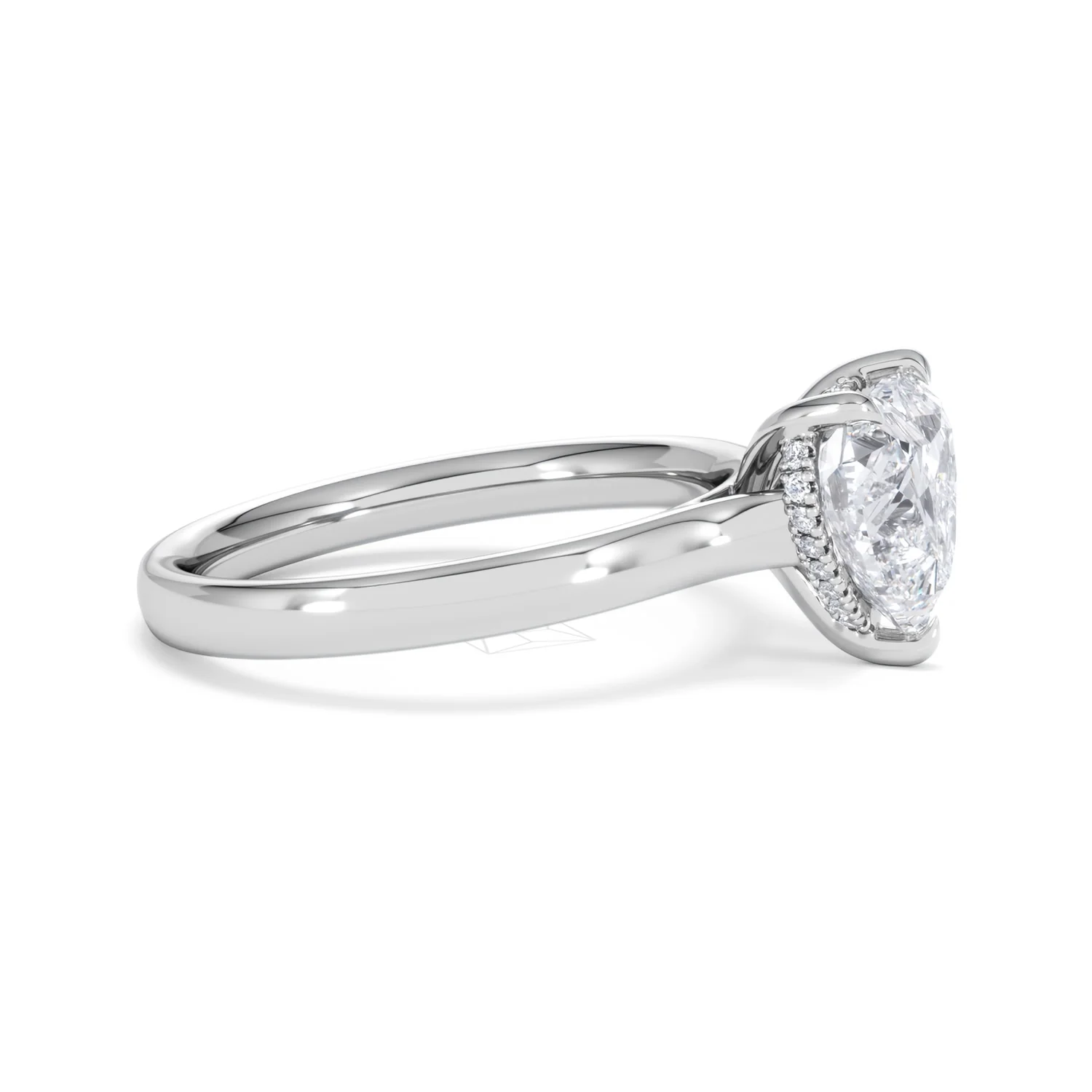 Amora Heart 2.09ct Hidden Halo Lab Diamond Engagement Ring F/VS Set in 18K White Gold - Image 24