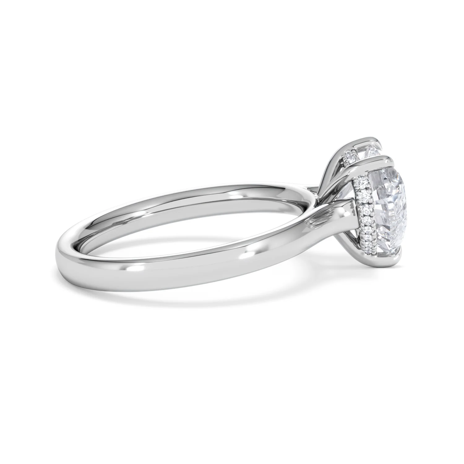 Amora Heart 2.09ct Hidden Halo Lab Diamond Engagement Ring F/VS Set in 18K White Gold - Image 29