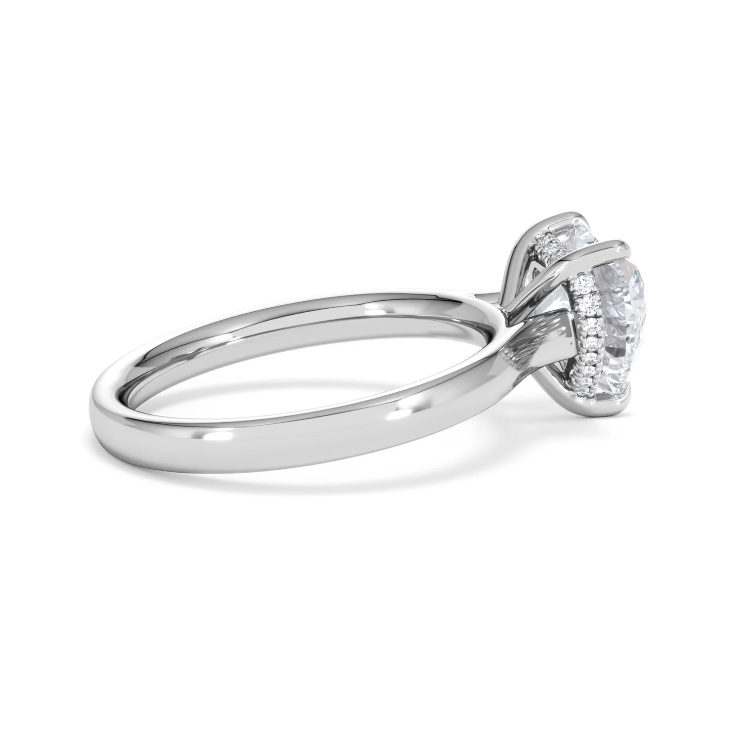 Amora Heart 2.09ct Hidden Halo Lab Diamond Engagement Ring F/VS Set in 18K White Gold - Image 31