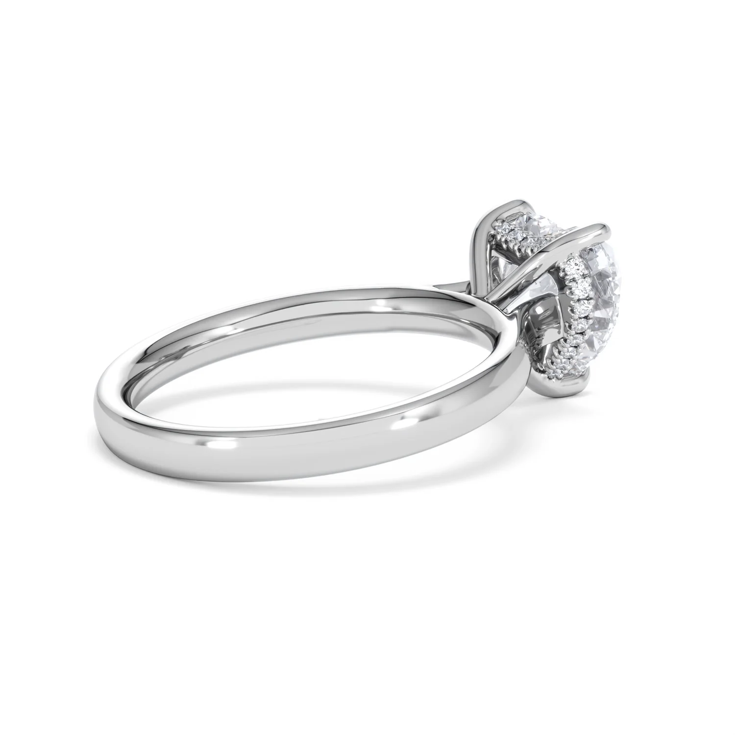 Amora Heart 2.09ct Hidden Halo Lab Diamond Engagement Ring F/VS Set in 18K White Gold - Image 35
