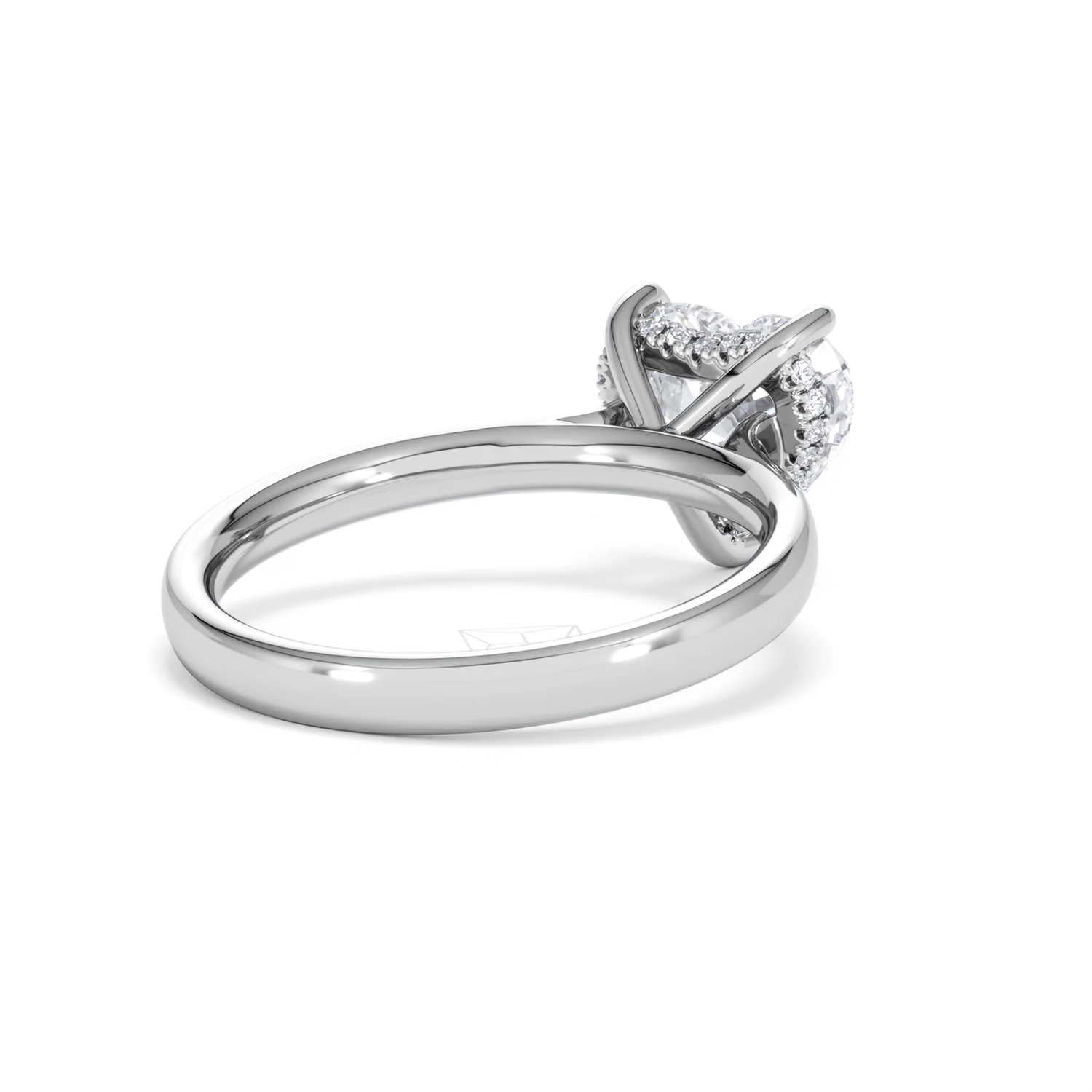 Amora Heart 2.09ct Hidden Halo Lab Diamond Engagement Ring F/VS Set in 18K White Gold - Image 40