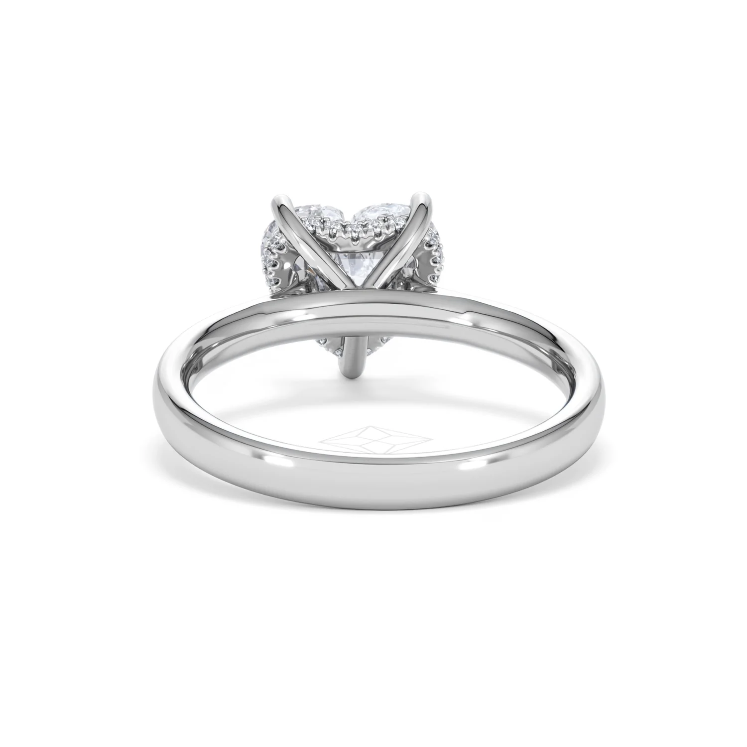 Amora Heart 2.09ct Hidden Halo Lab Diamond Engagement Ring F/VS Set in 18K White Gold - Image 49