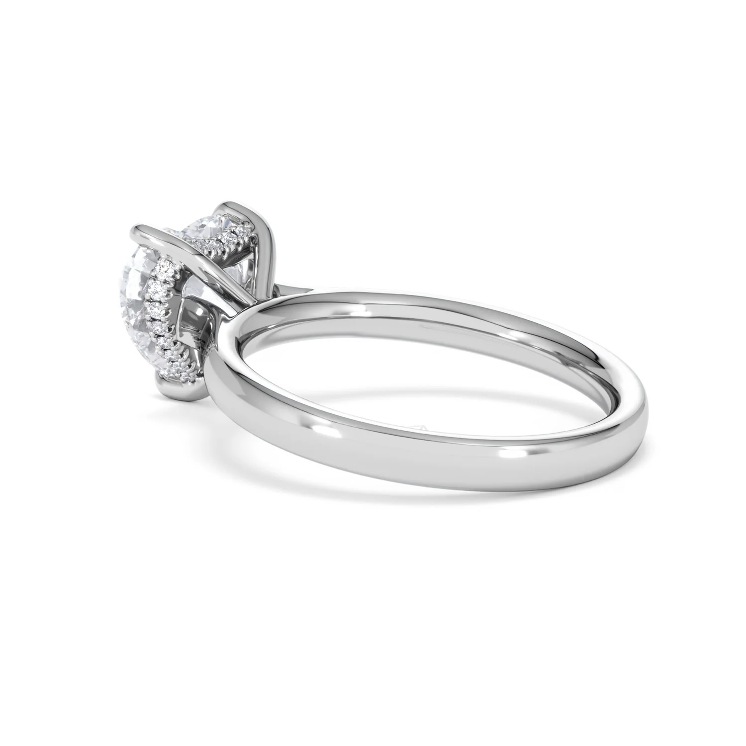 Amora Heart 2.09ct Hidden Halo Lab Diamond Engagement Ring F/VS Set in 18K White Gold - Image 60