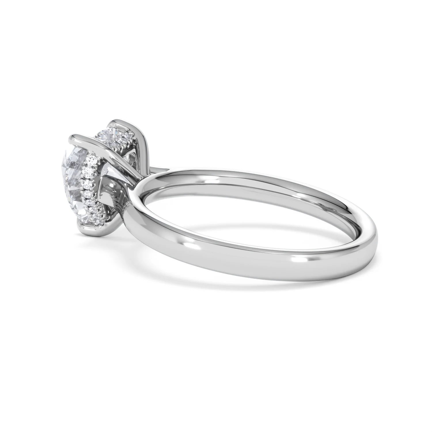 Amora Heart 2.09ct Hidden Halo Lab Diamond Engagement Ring F/VS Set in 18K White Gold - Image 62