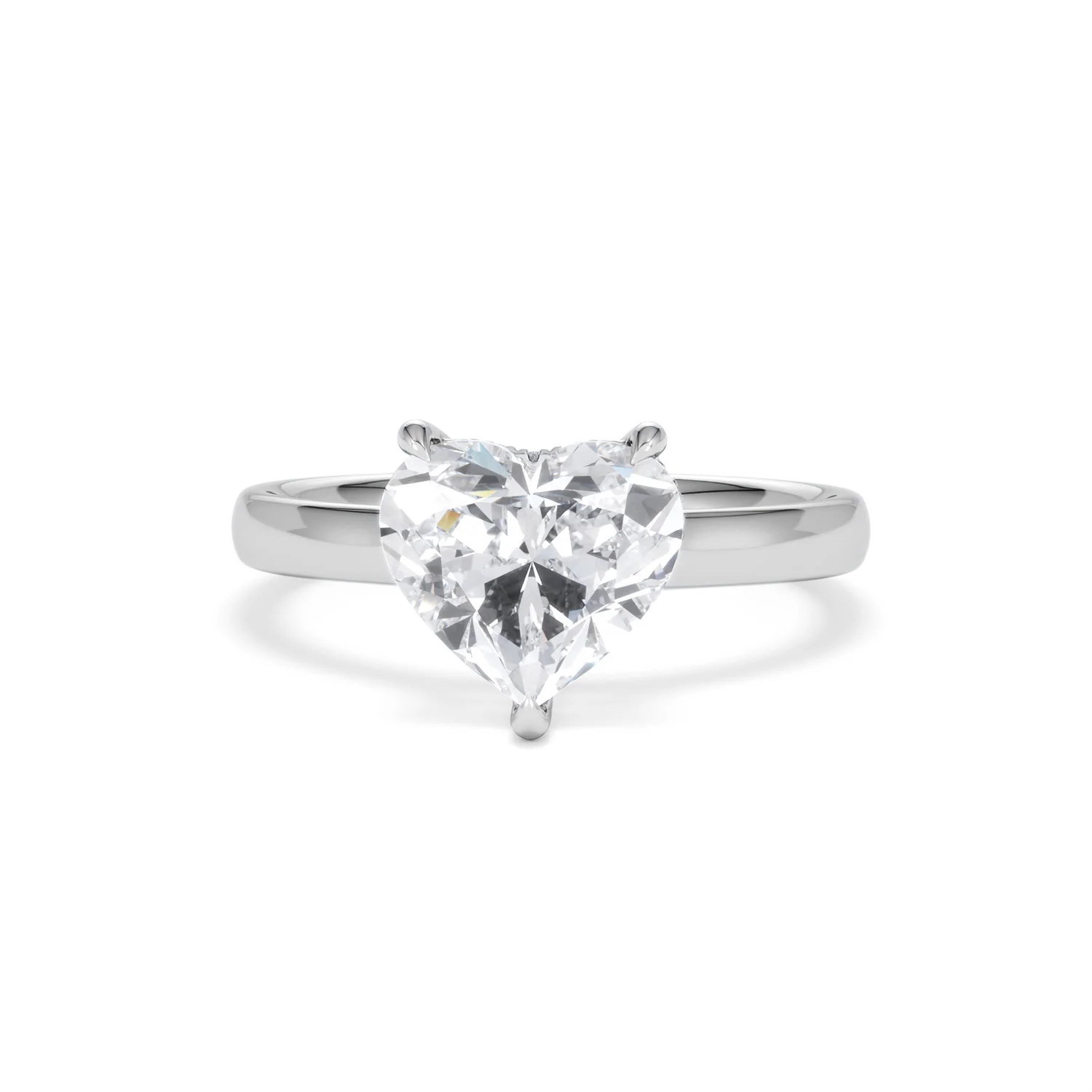 Amora Heart 2.09ct Hidden Halo Lab Diamond Engagement Ring F/VS Set in 18K White Gold - Image 87