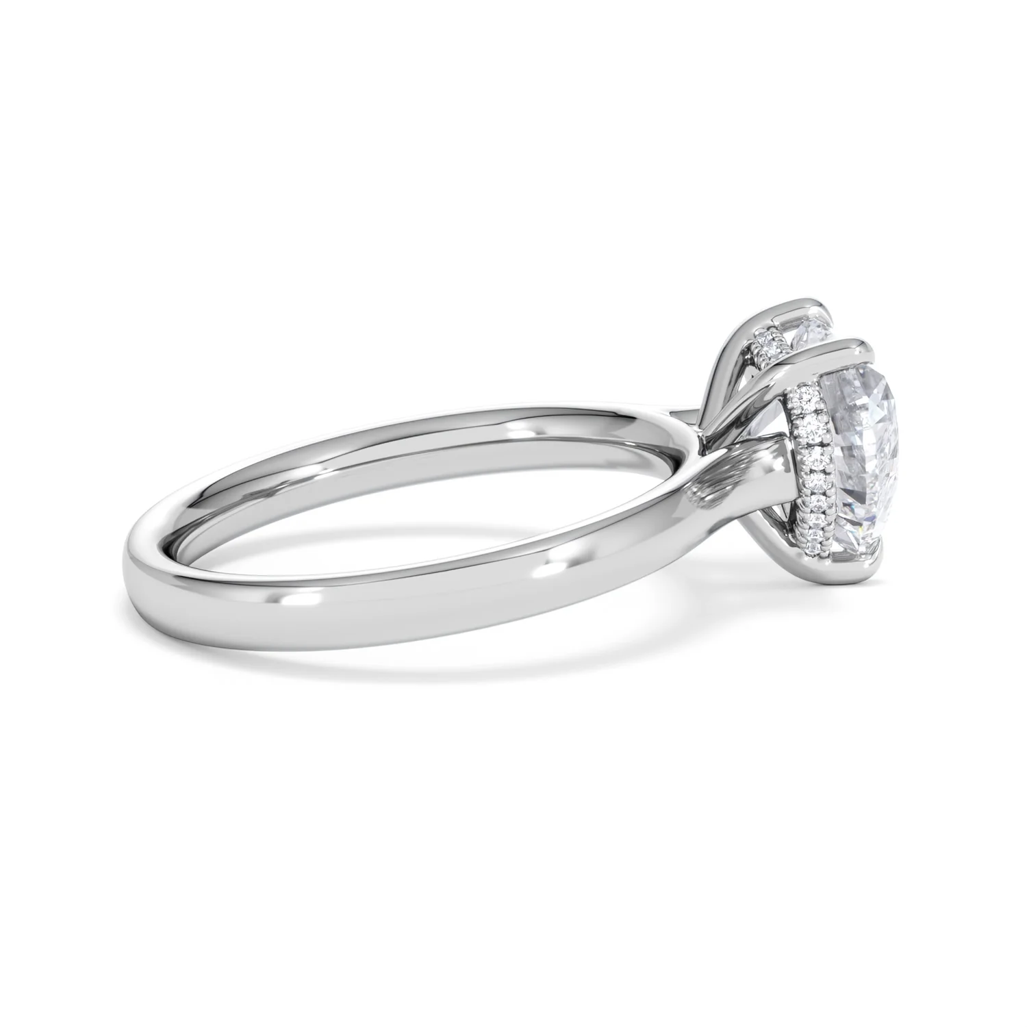 Amora Heart 2.09ct Hidden Halo Lab Diamond Engagement Ring F/VS Set in Platinum - Image 30