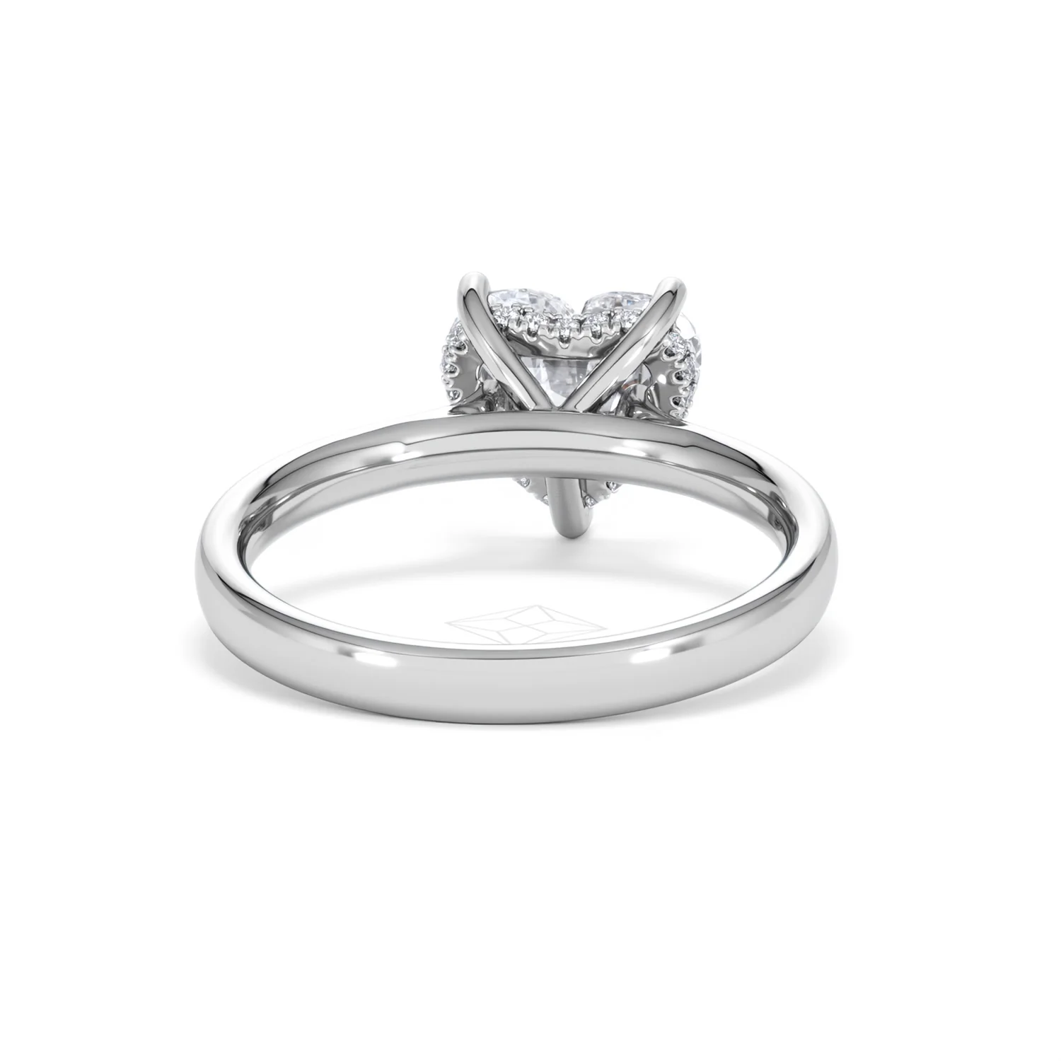 Amora Heart 2.09ct Hidden Halo Lab Diamond Engagement Ring F/VS Set in Platinum - Image 46
