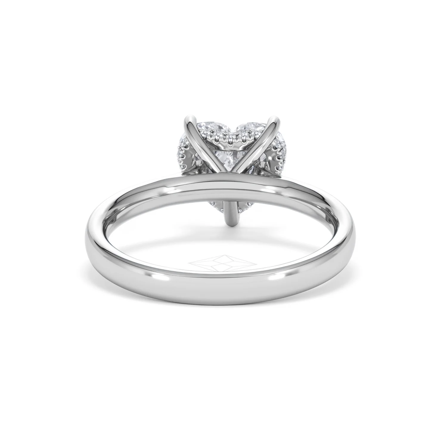Amora Heart 2.09ct Hidden Halo Lab Diamond Engagement Ring F/VS Set in Platinum - Image 47