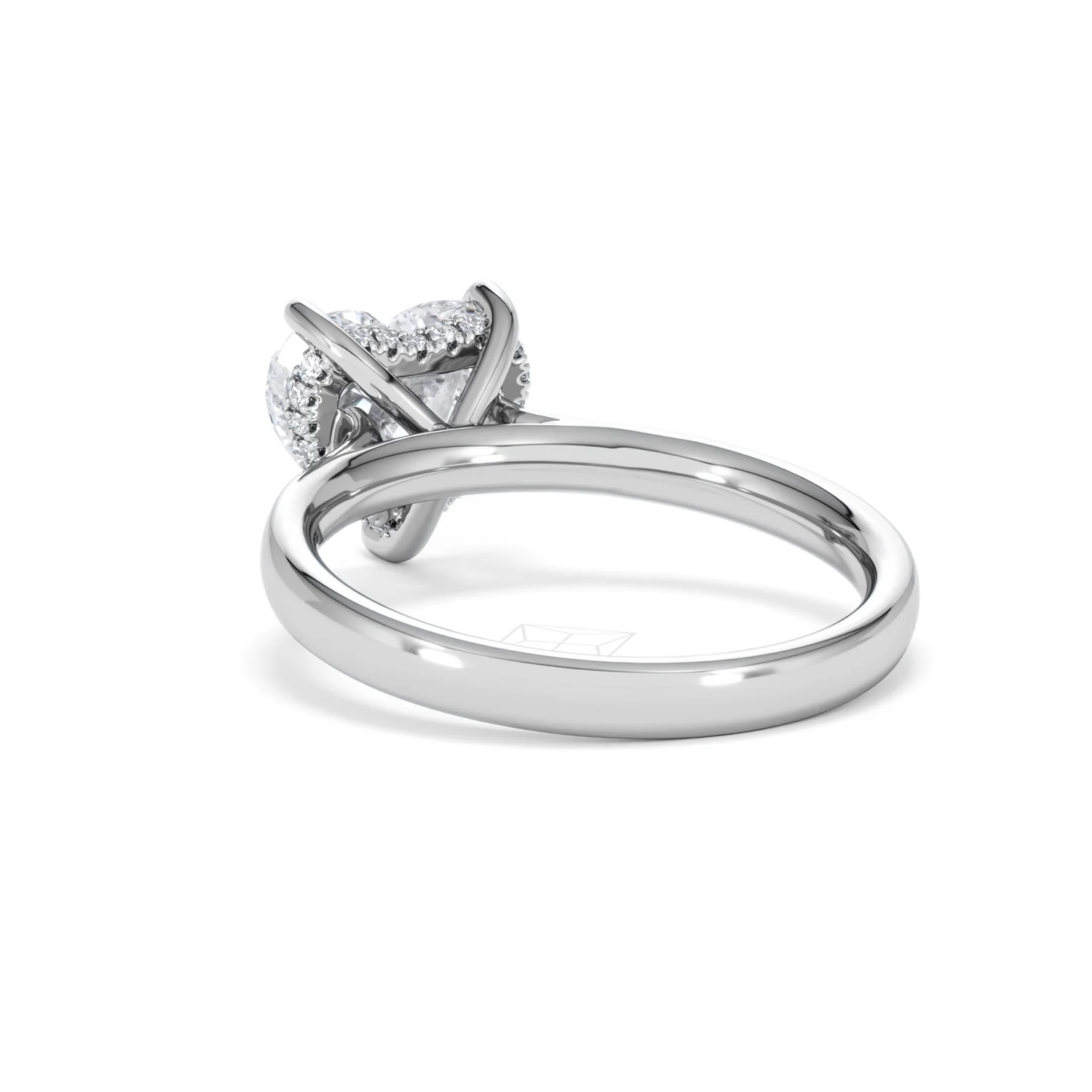 Amora Heart 2.09ct Hidden Halo Lab Diamond Engagement Ring F/VS Set in Platinum - Image 54