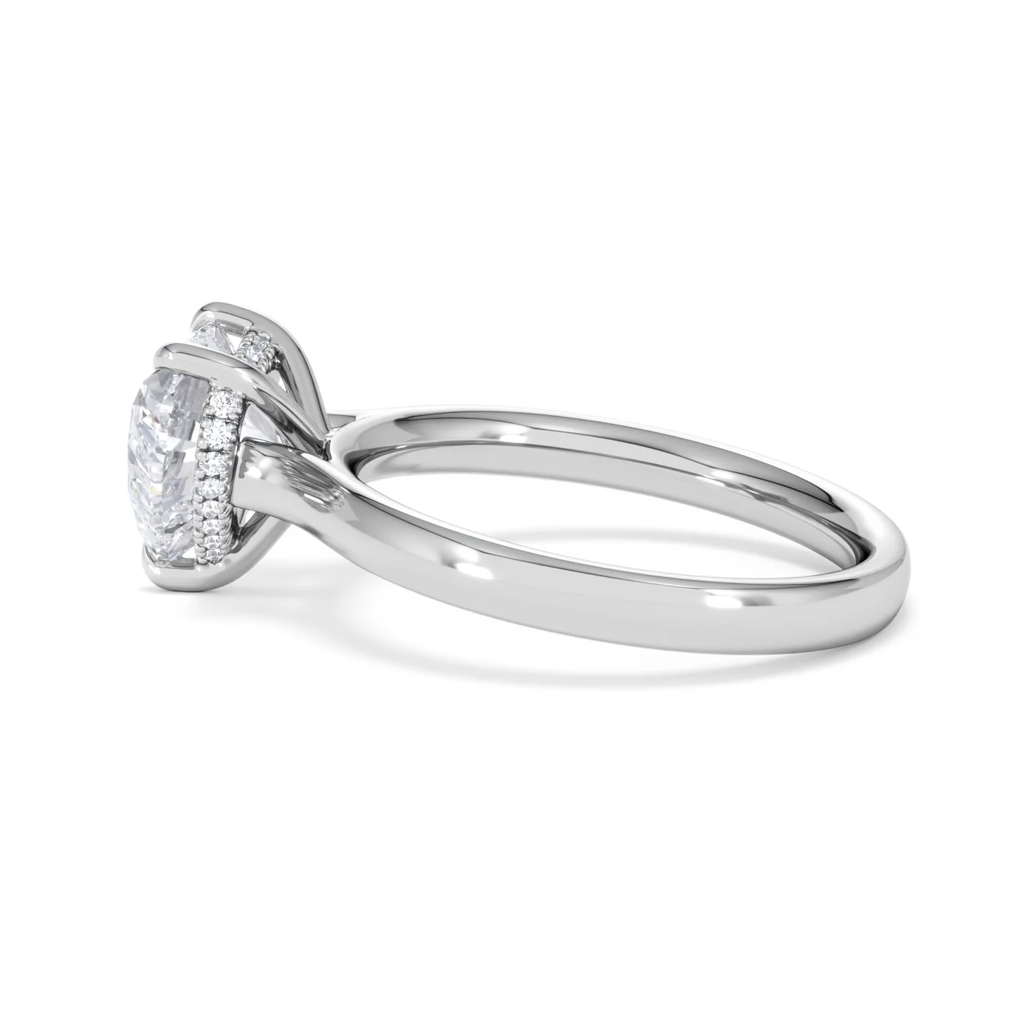 Amora Heart 2.09ct Hidden Halo Lab Diamond Engagement Ring F/VS Set in Platinum - Image 66