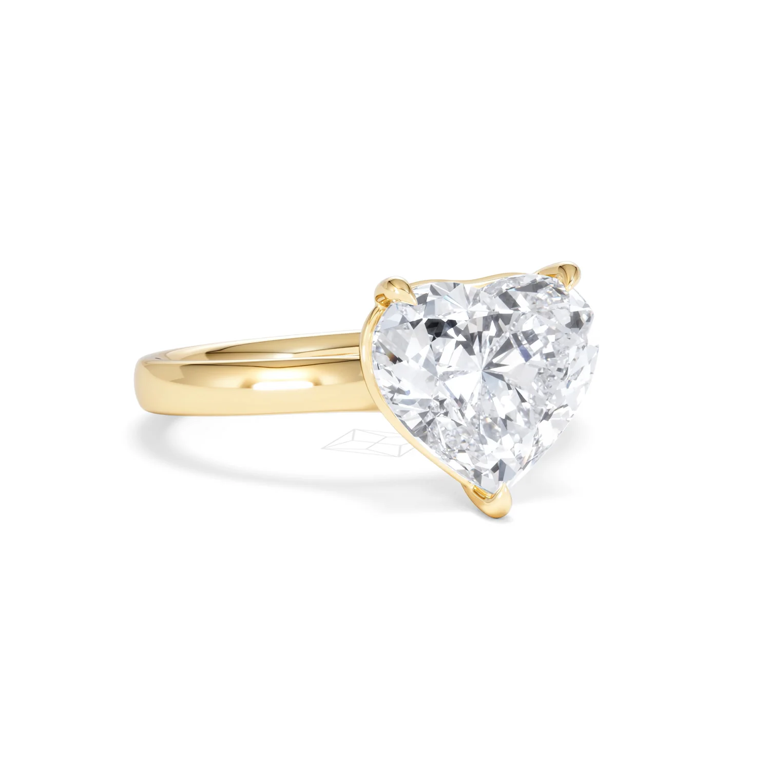 Amora Heart 3.00ct Lab Diamond Engagement Ring G/VS Set in 18K Gold - Image 13