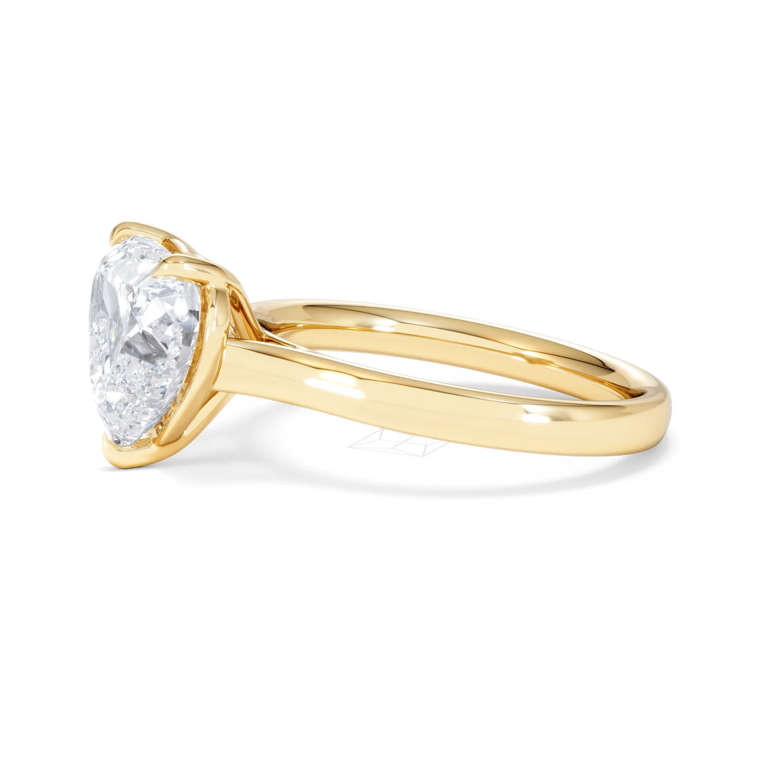 Amora Heart 3.00ct Lab Diamond Engagement Ring G/VS Set in 18K Gold - Image 72