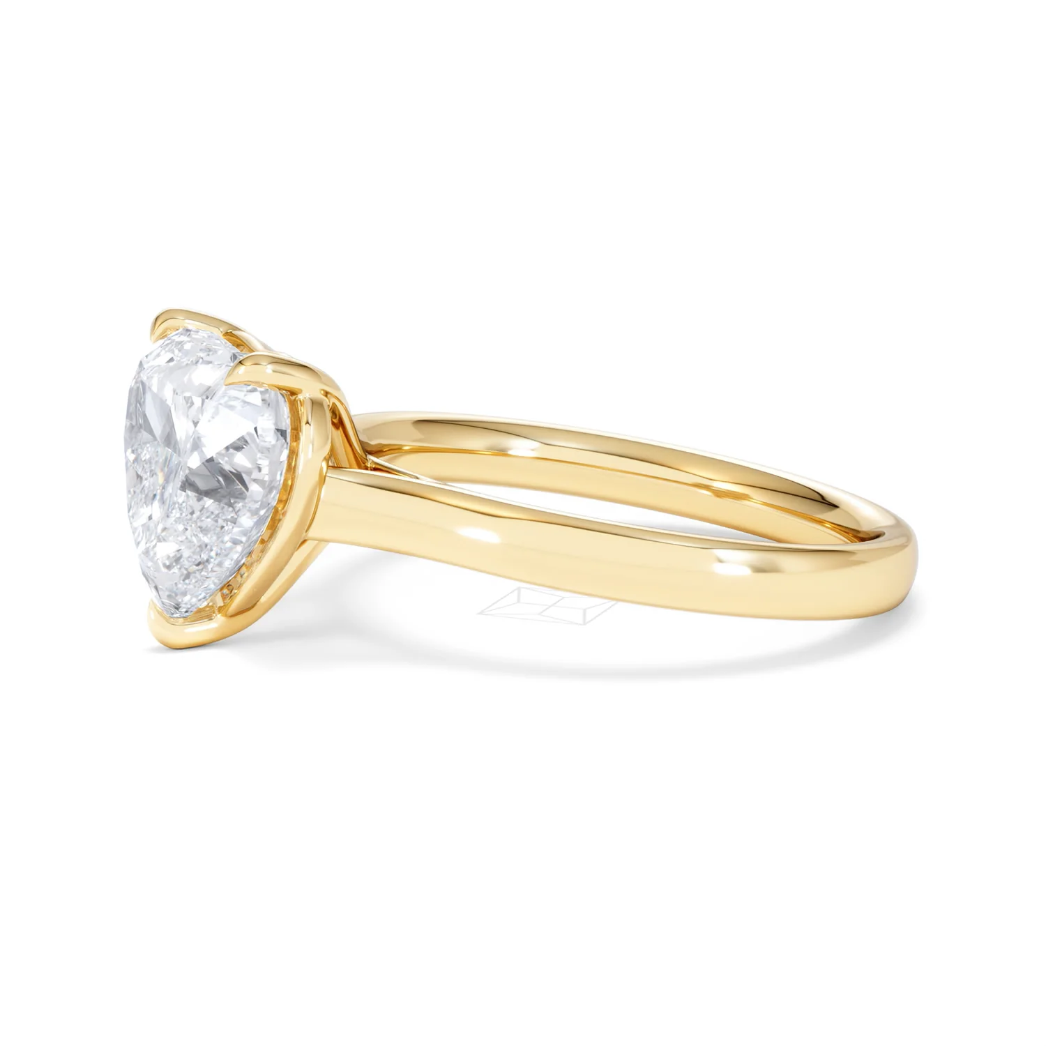 Amora Heart 3.00ct Lab Diamond Engagement Ring G/VS Set in 18K Gold - Image 73