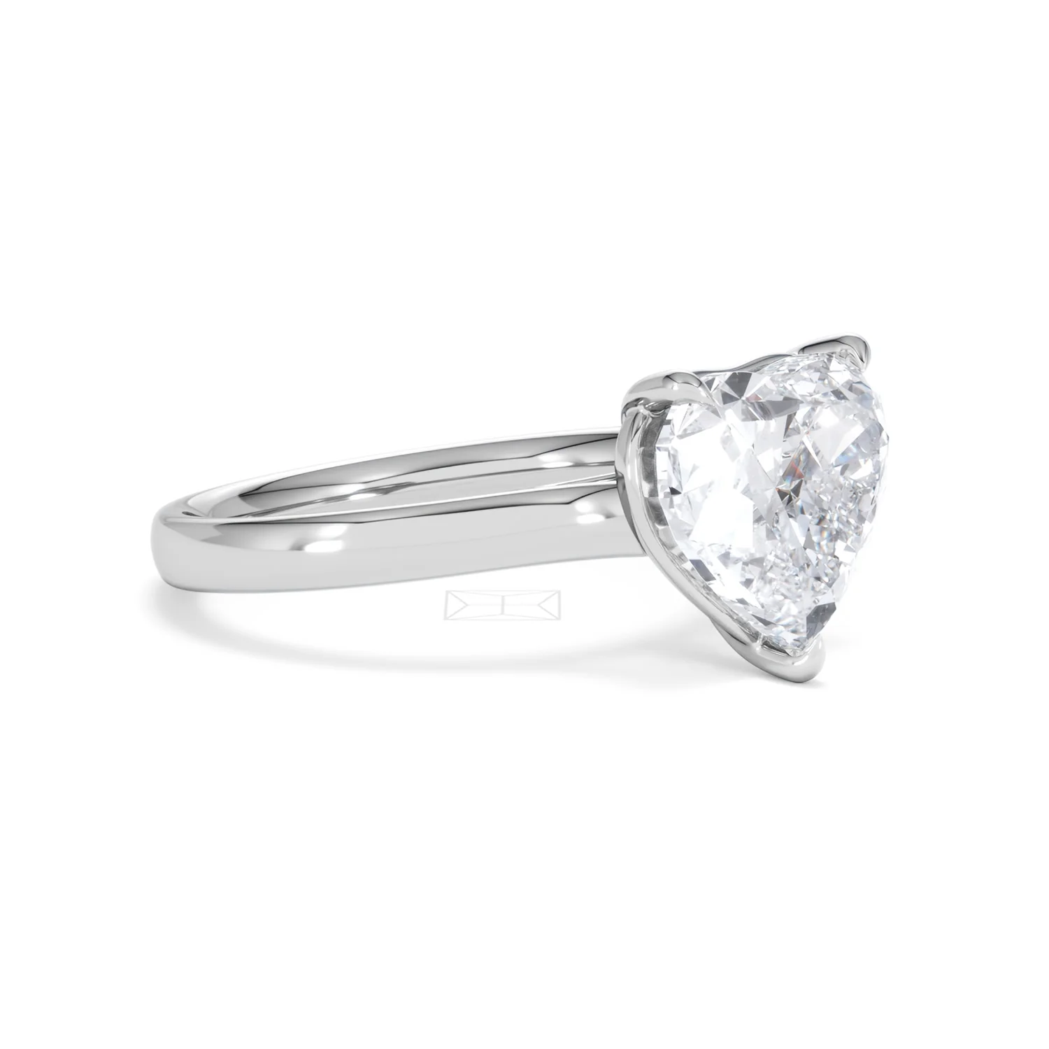 Amora Heart 3.00ct Lab Diamond Engagement Ring G/VS Set in 18K White Gold - Image 18