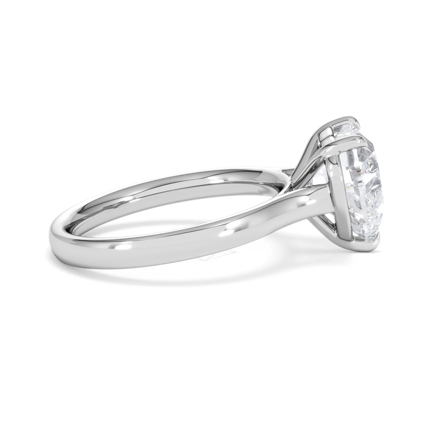 Amora Heart 3.00ct Lab Diamond Engagement Ring G/VS Set in 18K White Gold - Image 28