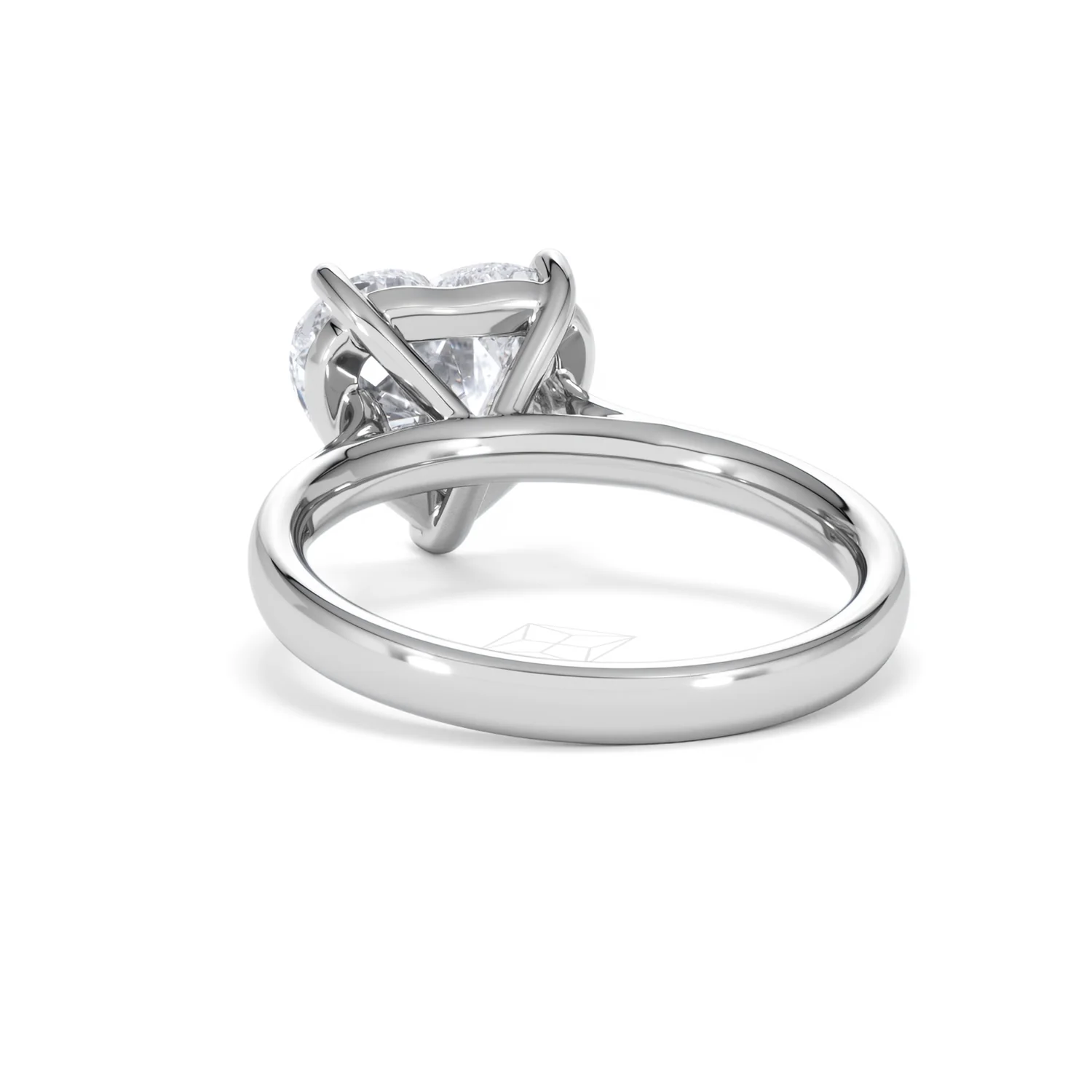 Amora Heart 3.00ct Lab Diamond Engagement Ring G/VS Set in 18K White Gold - Image 52