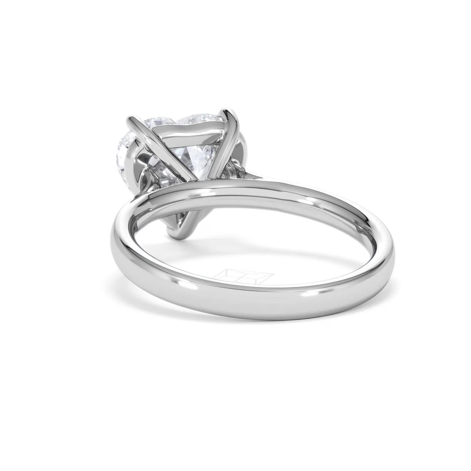 Amora Heart 3.00ct Lab Diamond Engagement Ring G/VS Set in 18K White Gold - Image 53