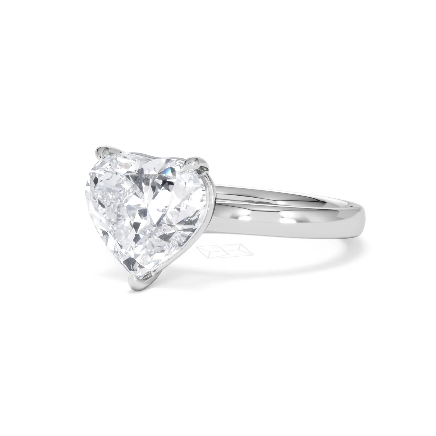Amora Heart 3.00ct Lab Diamond Engagement Ring G/VS Set in 18K White Gold - Image 81