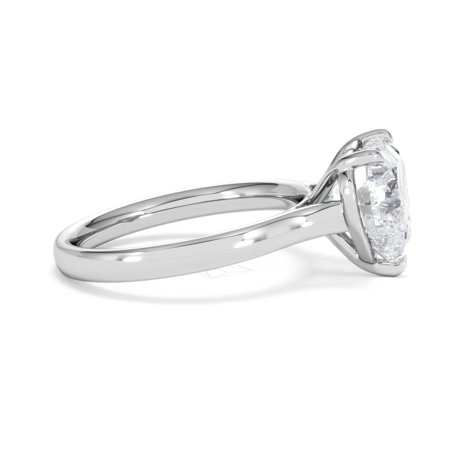 Amora Heart 3.00ct Lab Diamond Engagement Ring G/VS Set in Platinum - Image 26