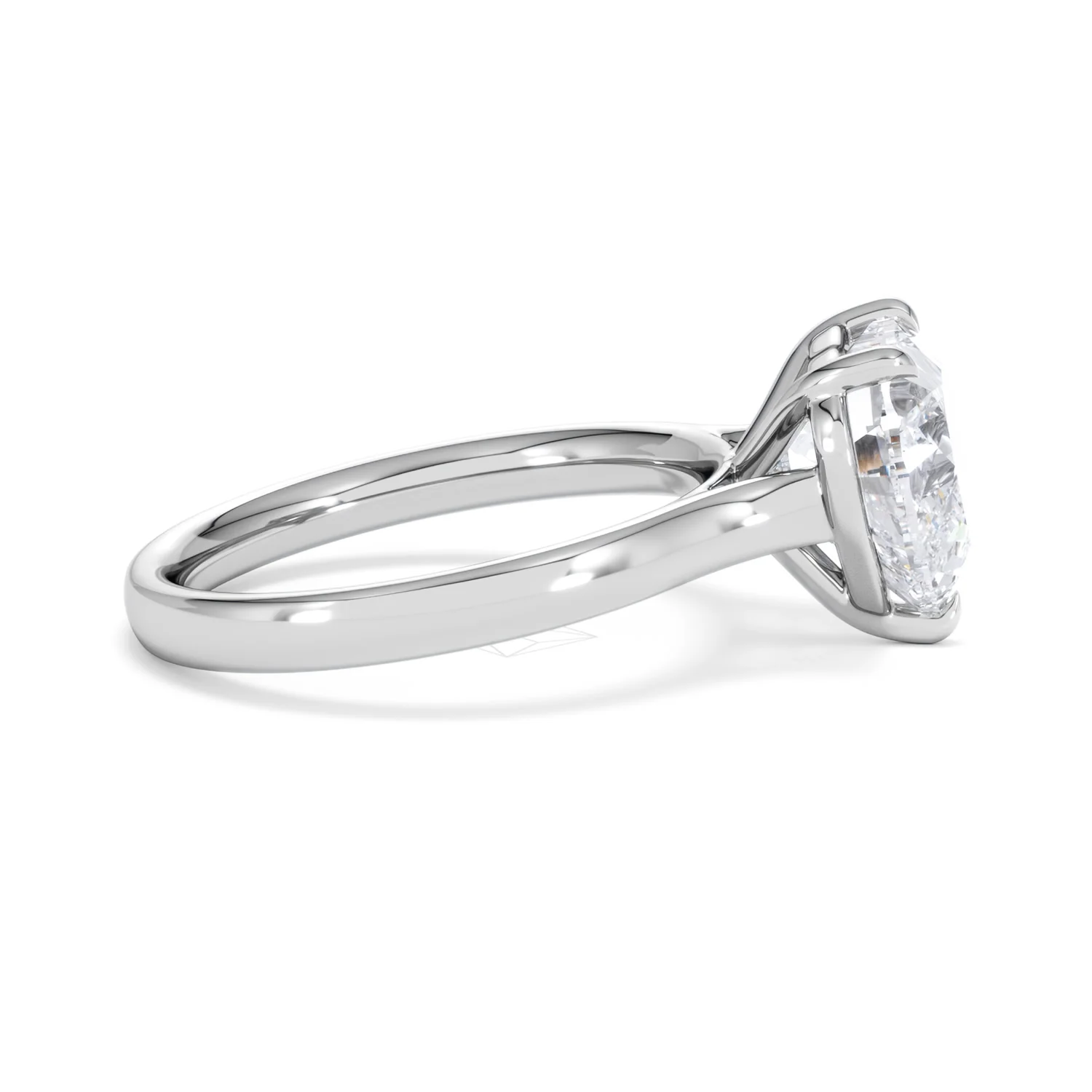 Amora Heart 3.00ct Lab Diamond Engagement Ring G/VS Set in Platinum - Image 27