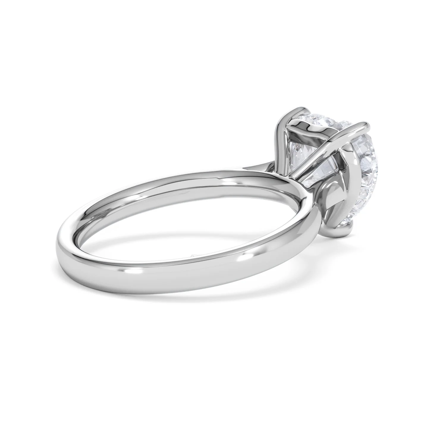 Amora Heart 3.00ct Lab Diamond Engagement Ring G/VS Set in Platinum - Image 36